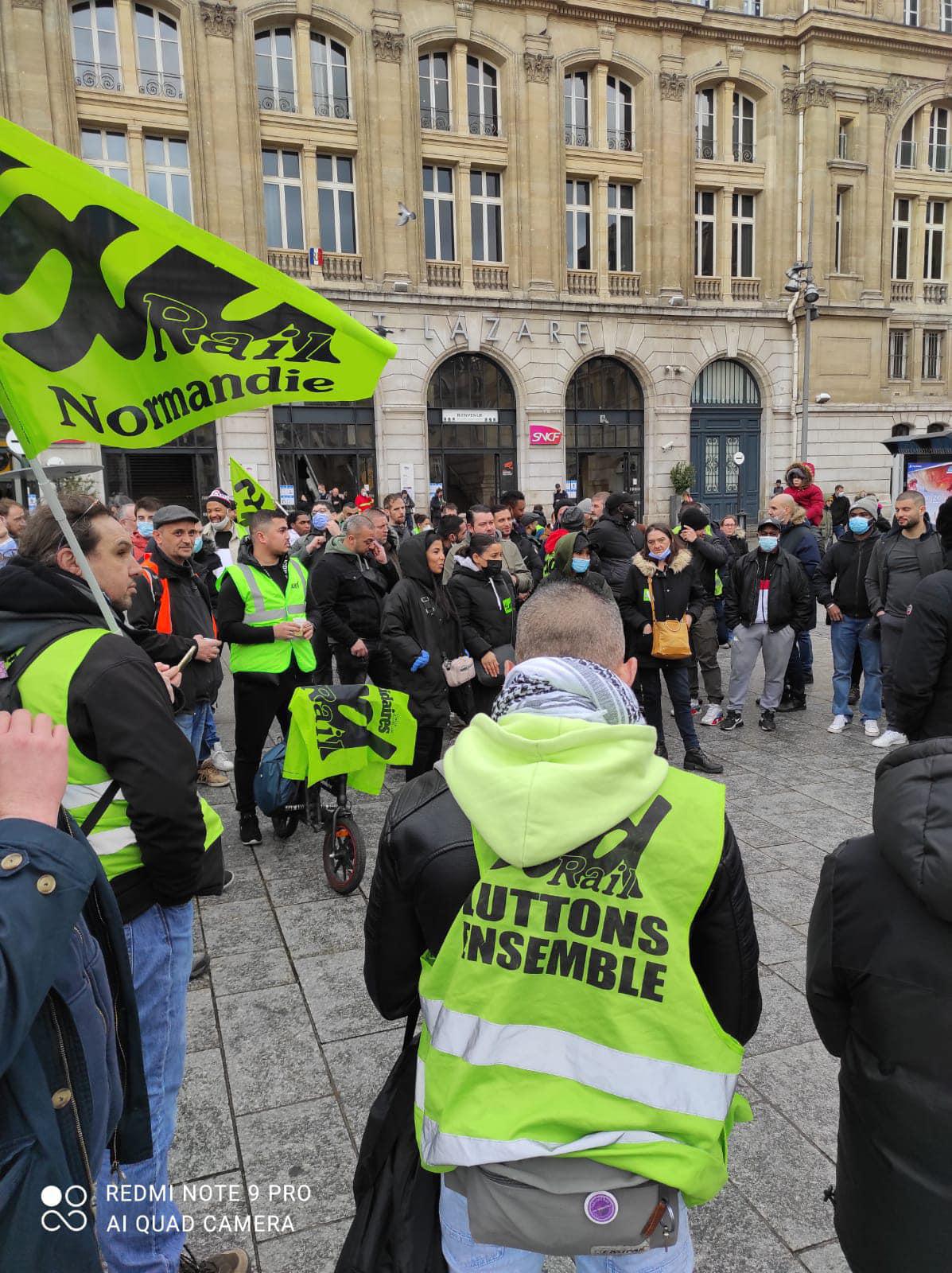 16/02 - Rassemblement à Paris Saint Lazare pour soutenir notre camarade Jeremy