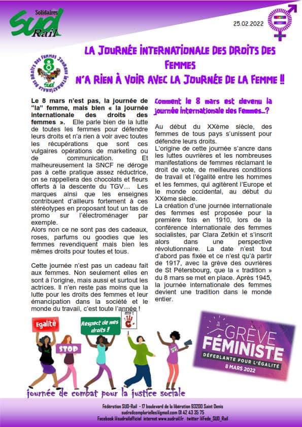 8 Mars - Journée Internationale des droits des femmes