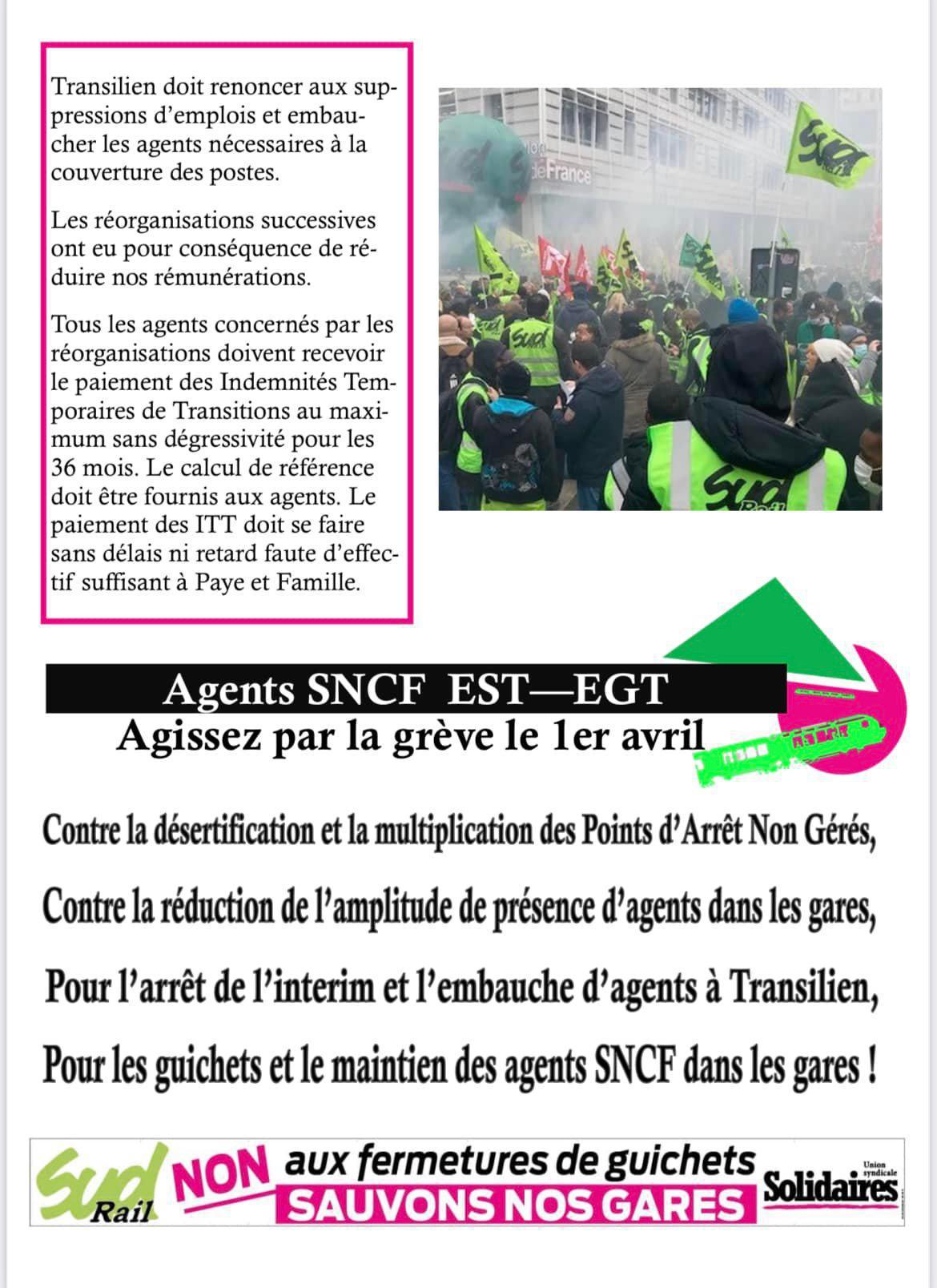 Grève IdF - Pour le service public, stop à la déshumanisation des gares !