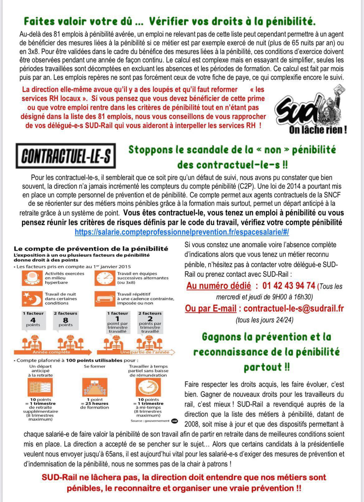 Pénibilité - Le chaos de la gestion SNCF, passons à l'action pour nos droits ! Pénibilité - Le chaos de la gestion SNCF, passons à l'action pour nos droits !