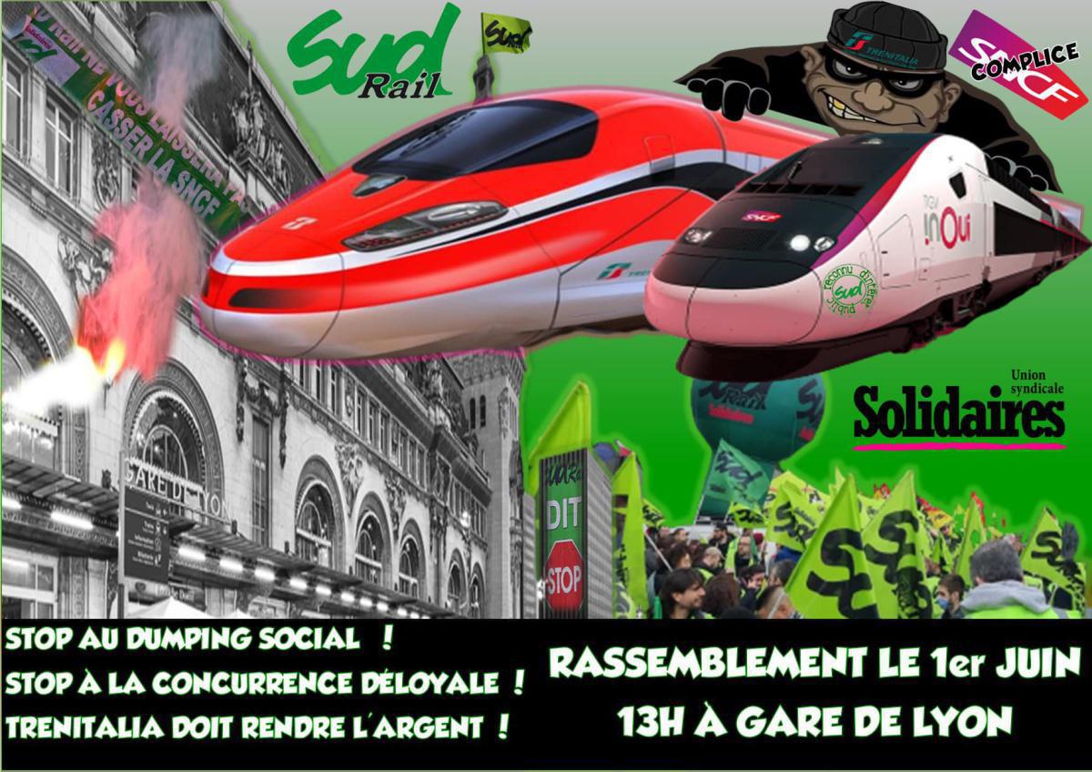 Péages, cadre social, bénéfices... Les dés sont pipés ! Le 1er juin, dénonçons le scandale de la concurrence ferroviaire ! Péages, cadre social, bénéfices... Les dés sont pipés ! Le 1er juin, dénonçons le scandale de la concurrence ferroviaire !