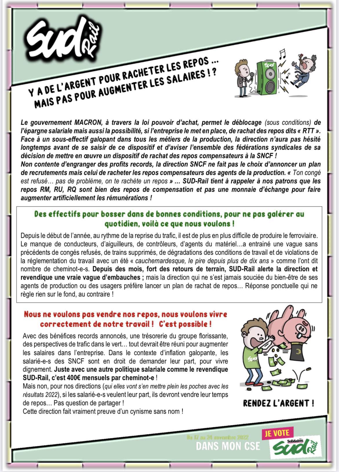 RTT - Y a de l'argent pour racheter les repos...mais pas pour augmenter les salaires !? RTT - Y a de l'argent pour racheter les repos...mais pas pour augmenter les salaires !?