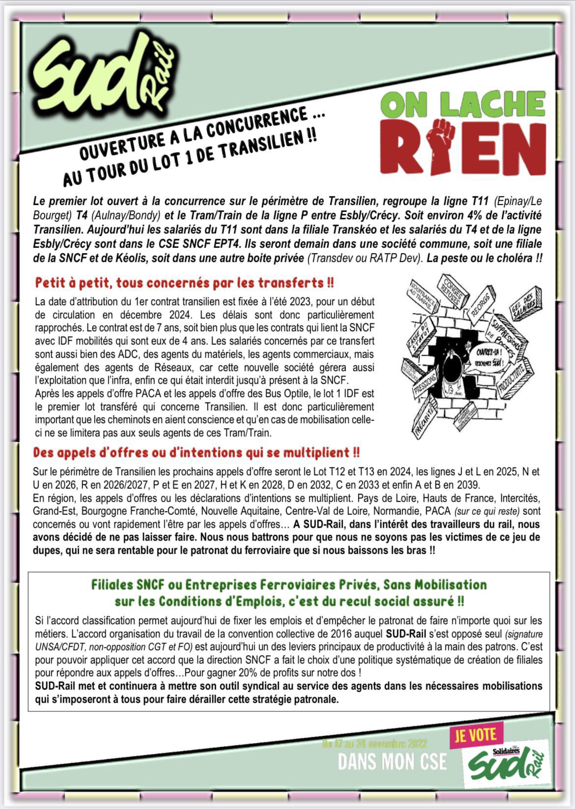 Ouverture à la concurrence…Au tour du lot 1 de Transilien ! Ouverture à la concurrence…Au tour du lot 1 de Transilien !
