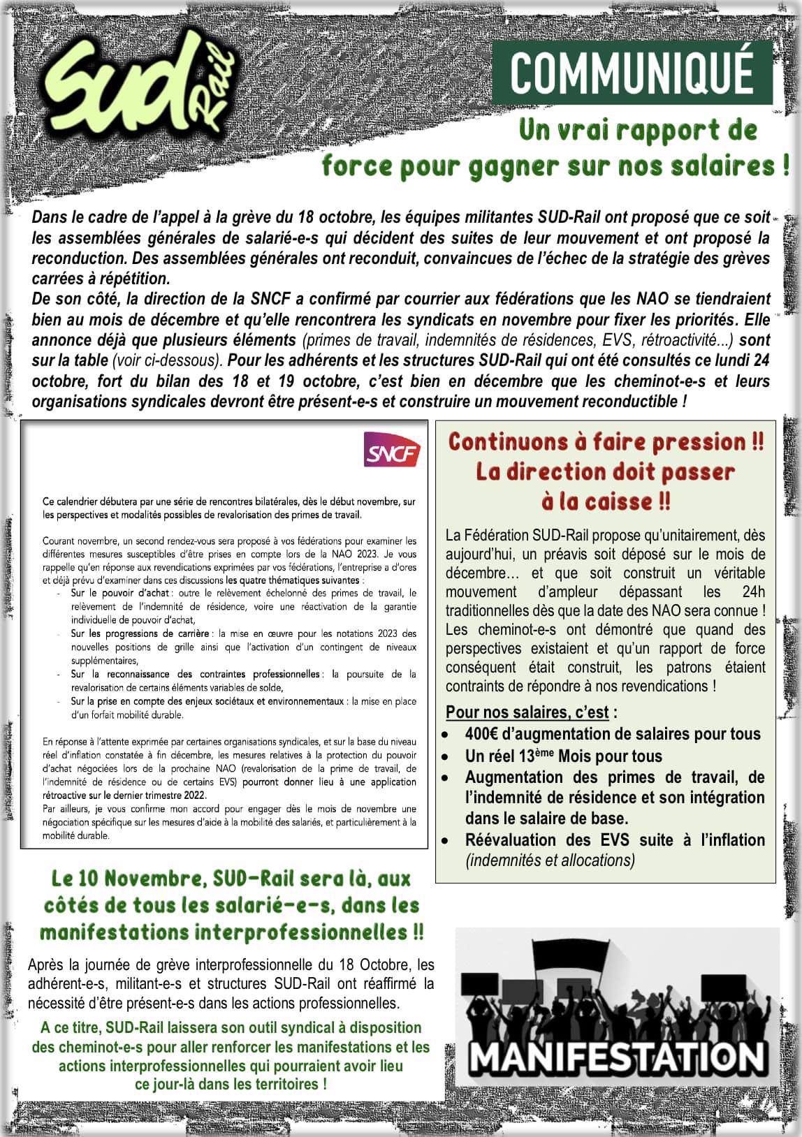 Communiqué - Un vrai rapport de force pour gagner sur nos salaires ! Communiqué - Un vrai rapport de force pour gagner sur nos salaires !