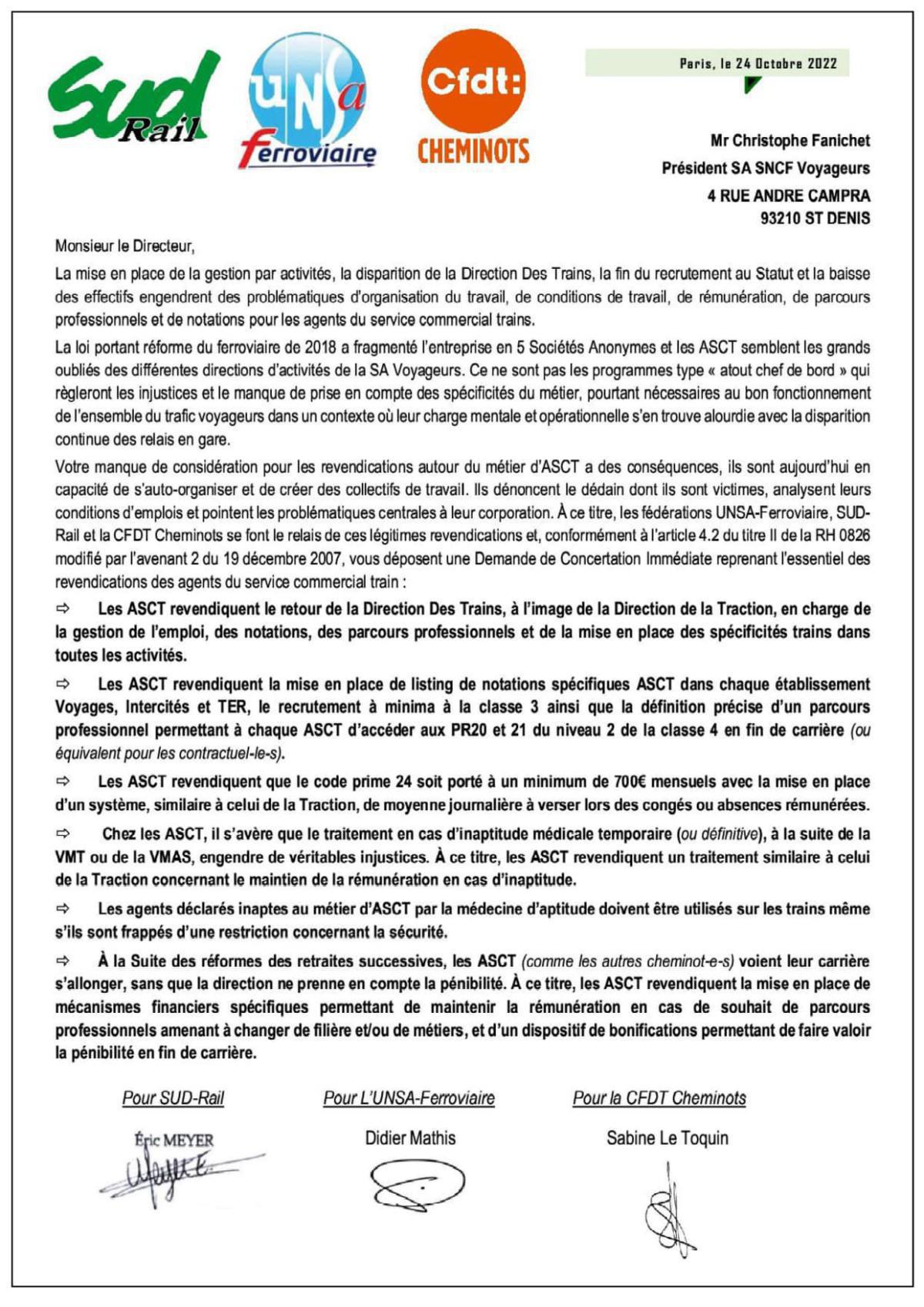 ASCT - Une DCI unitaire pour porter les revendications du collectif ASCT ! ASCT - Une DCI unitaire pour porter les revendications du collectif ASCT !