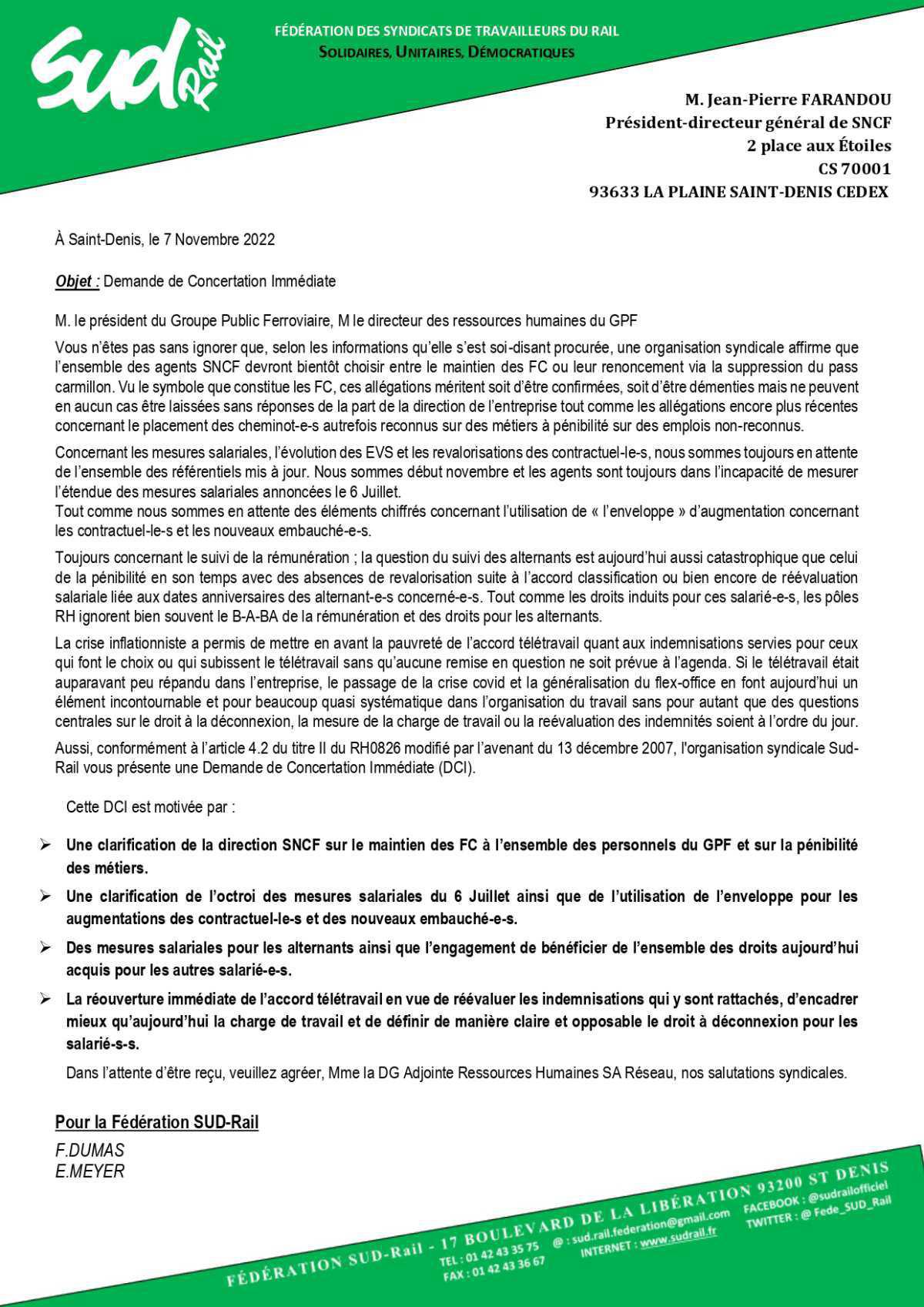 DCI - Facilités de circulation, Pénibilité…Flagrant délit de mensonges !! DCI - Facilités de circulation, Pénibilité…Flagrant délit de mensonges !!
