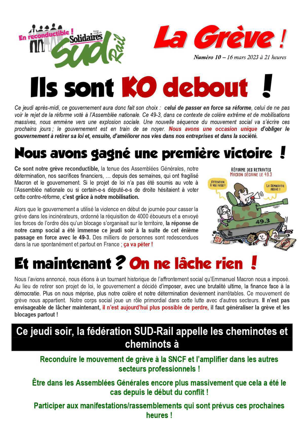 Retraites (10) - Ils sont KO debout ! Retraites (10) - Ils sont KO debout !