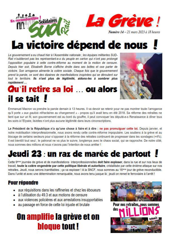 Retraites (14) - La victoire dépend de nous !