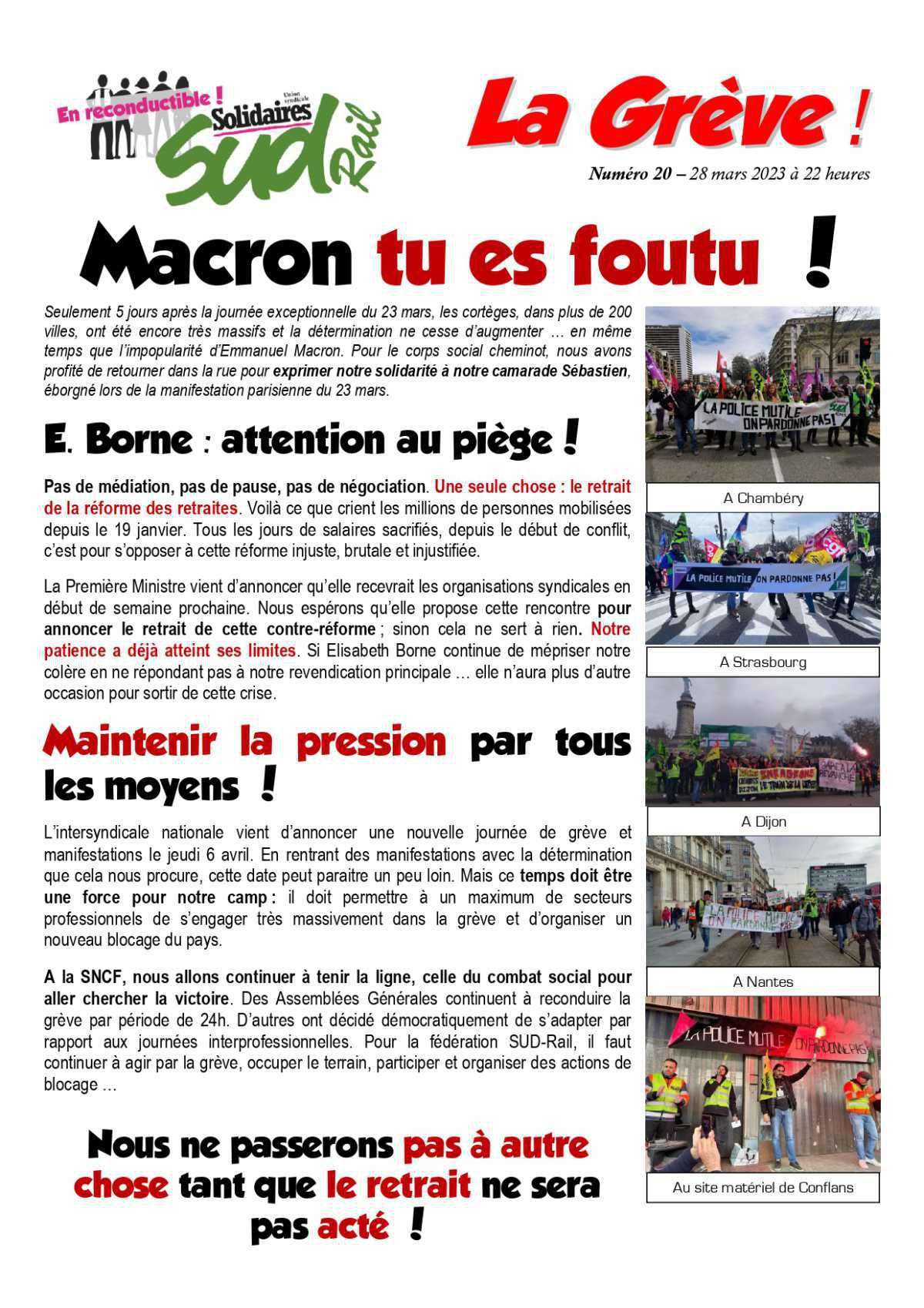 Retraites (20) - Macron tu es foutu ! Retraites (20) - Macron tu es foutu !