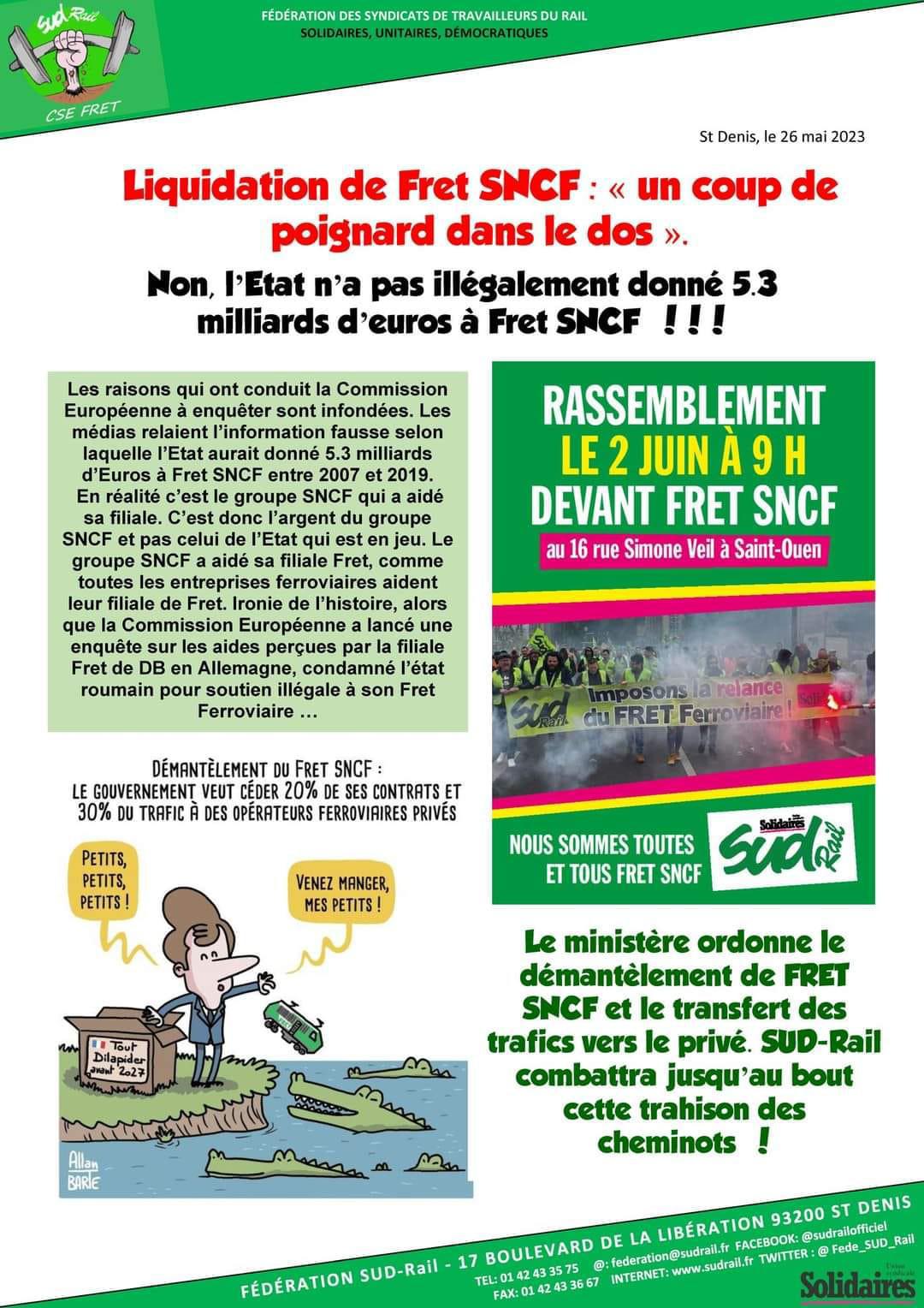 Liquidation de Fret SNCF : "Un coup de poignard dans le dos"