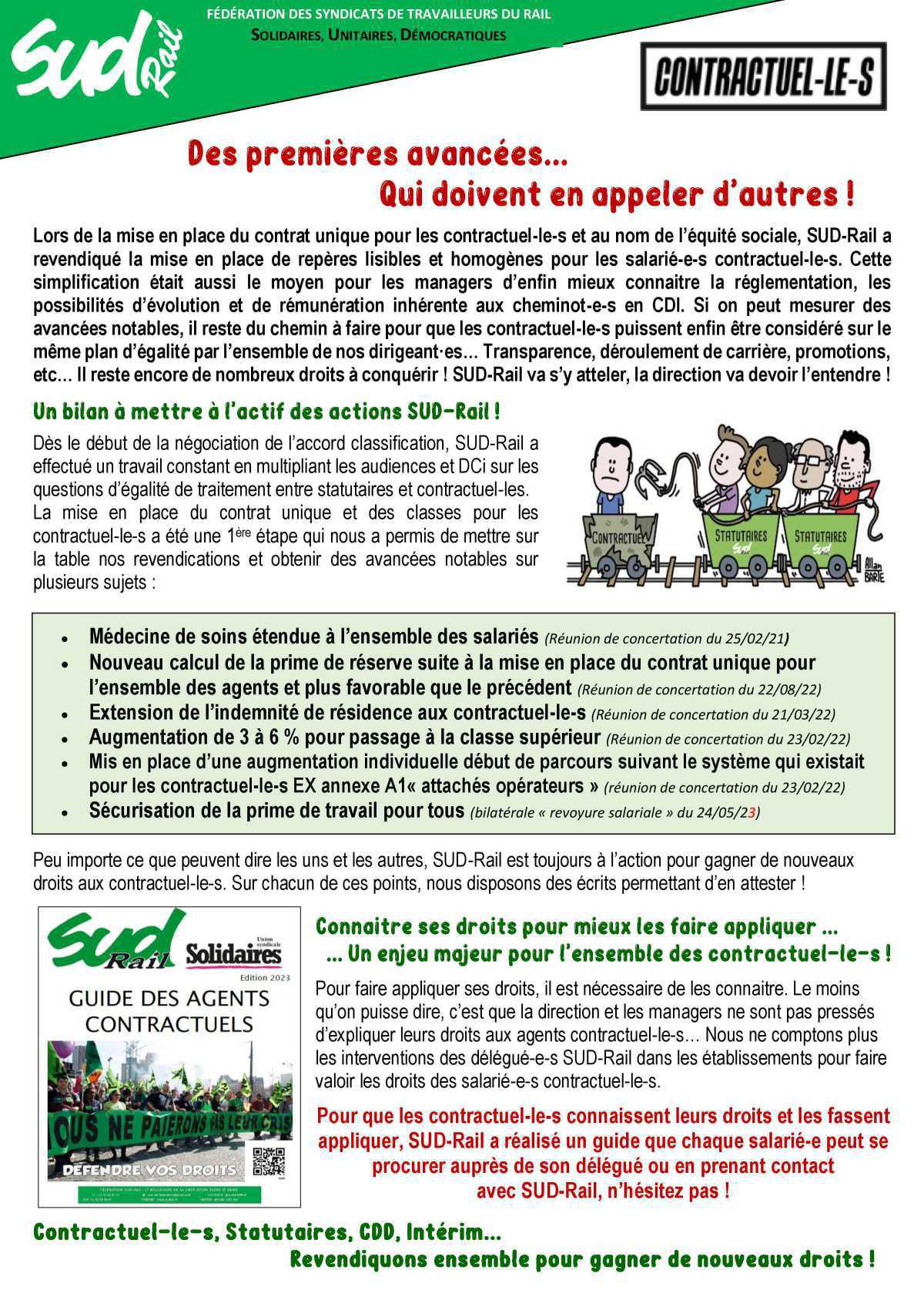 Contractuel-le-s "des premières avancées qui doivent en appeler d’autres" Contractuel-le-s "des premières avancées qui doivent en appeler d’autres"