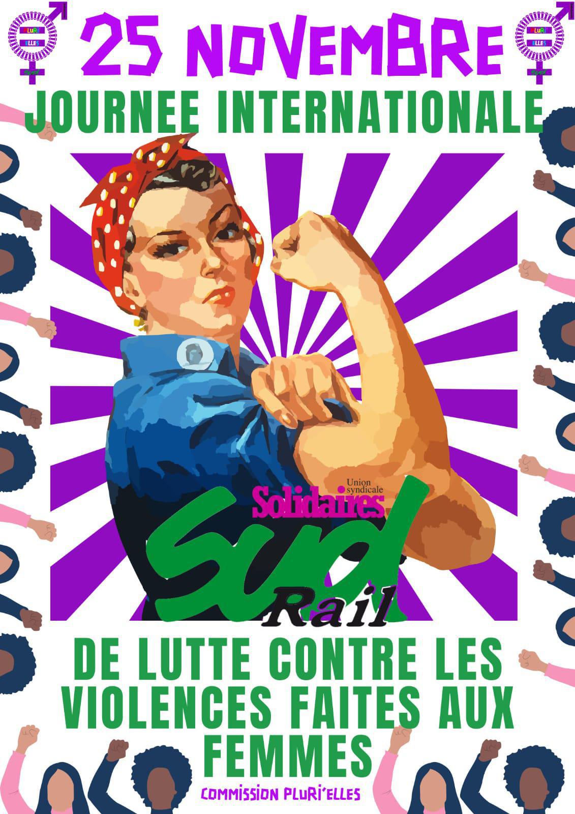 25 Novembre, journée internationale de lutte contre les violences faites aux femmes.