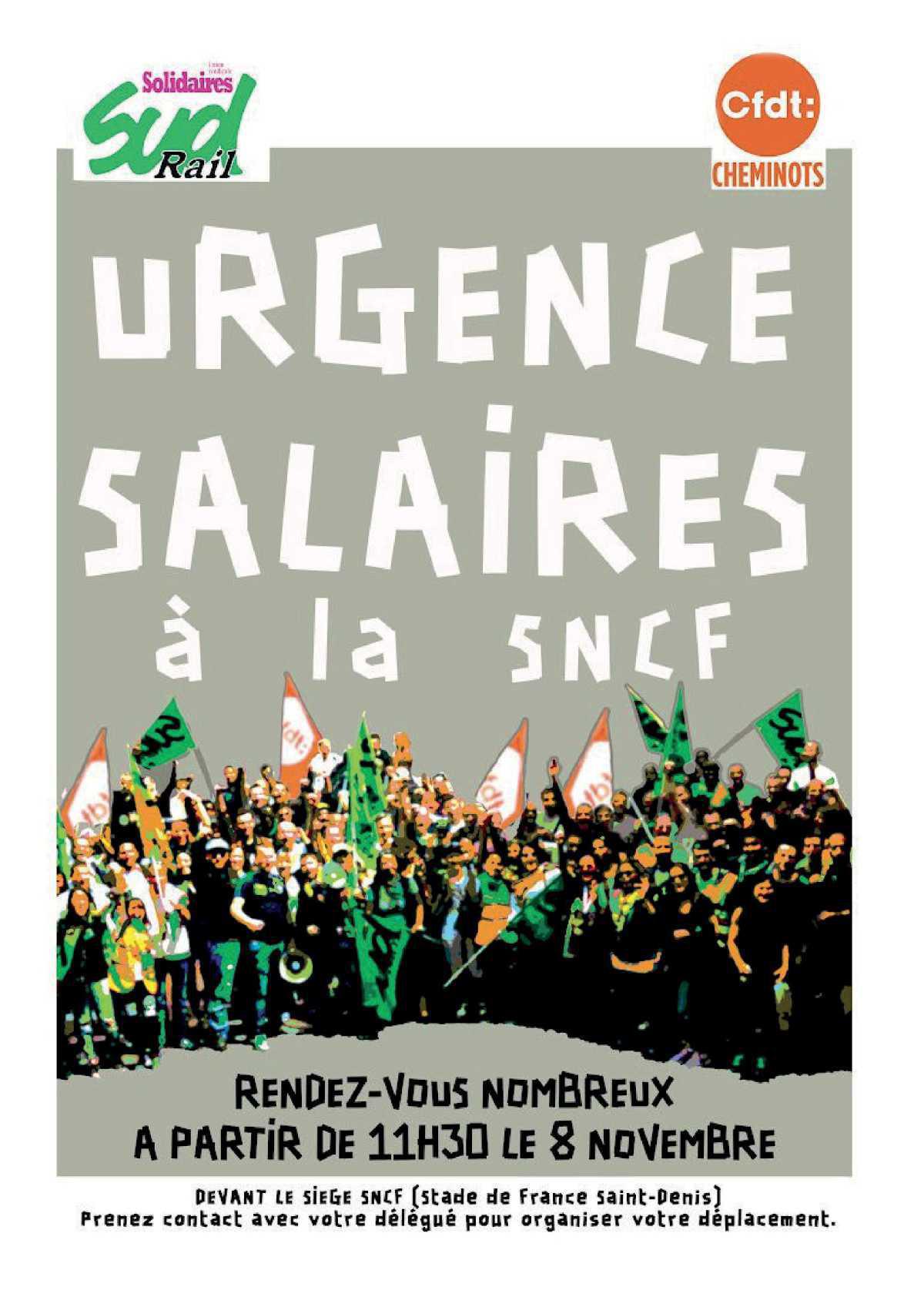 URGENCE SALAIRE RASSEMBLEMENT LE 08 NOVEMBRE A ST-DENIS URGENCE SALAIRE RASSEMBLEMENT LE 08 NOVEMBRE A ST-DENIS