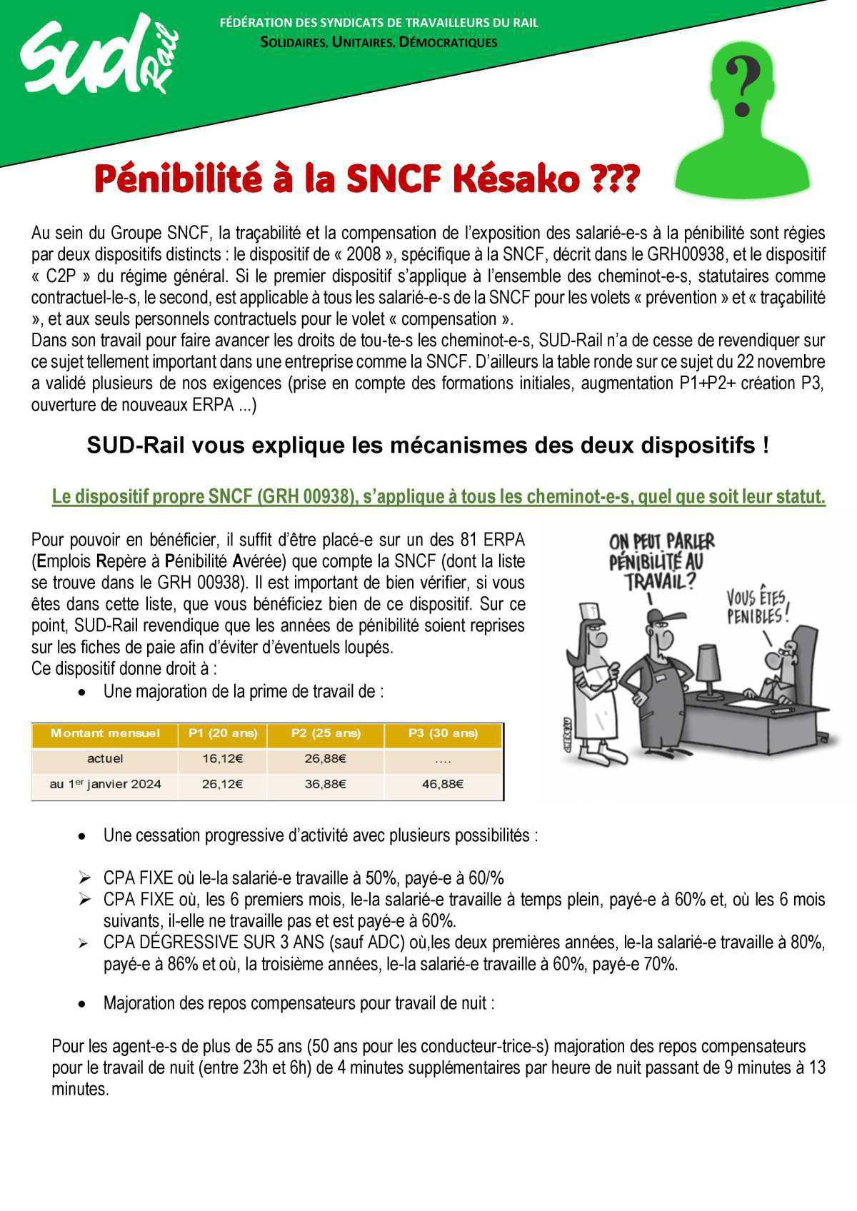Pénibilité à la SNCF Késako ??? Pénibilité à la SNCF Késako ???