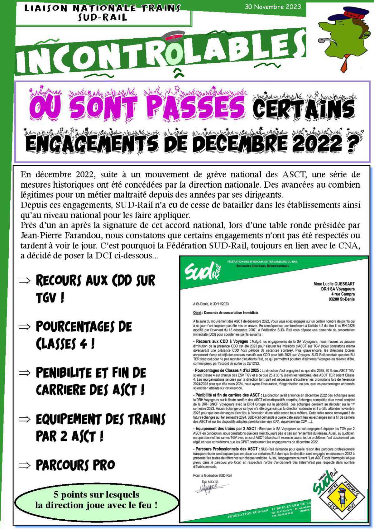 Ou sont passes certains engagements de decembre 2022 ? Ou sont passes certains engagements de decembre 2022 ?
