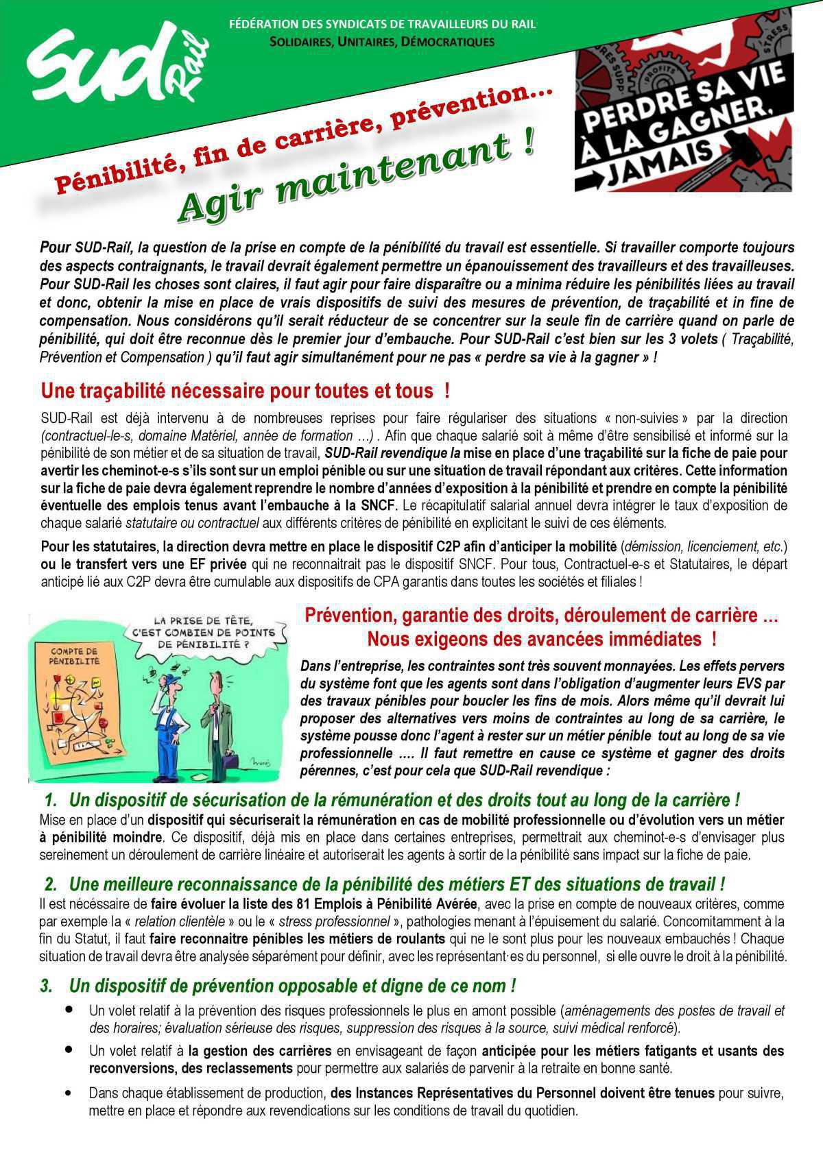 Pénibilité, fin de carrière, prévention : AGIR MAINTENANT ! Pénibilité, fin de carrière, prévention : AGIR MAINTENANT !