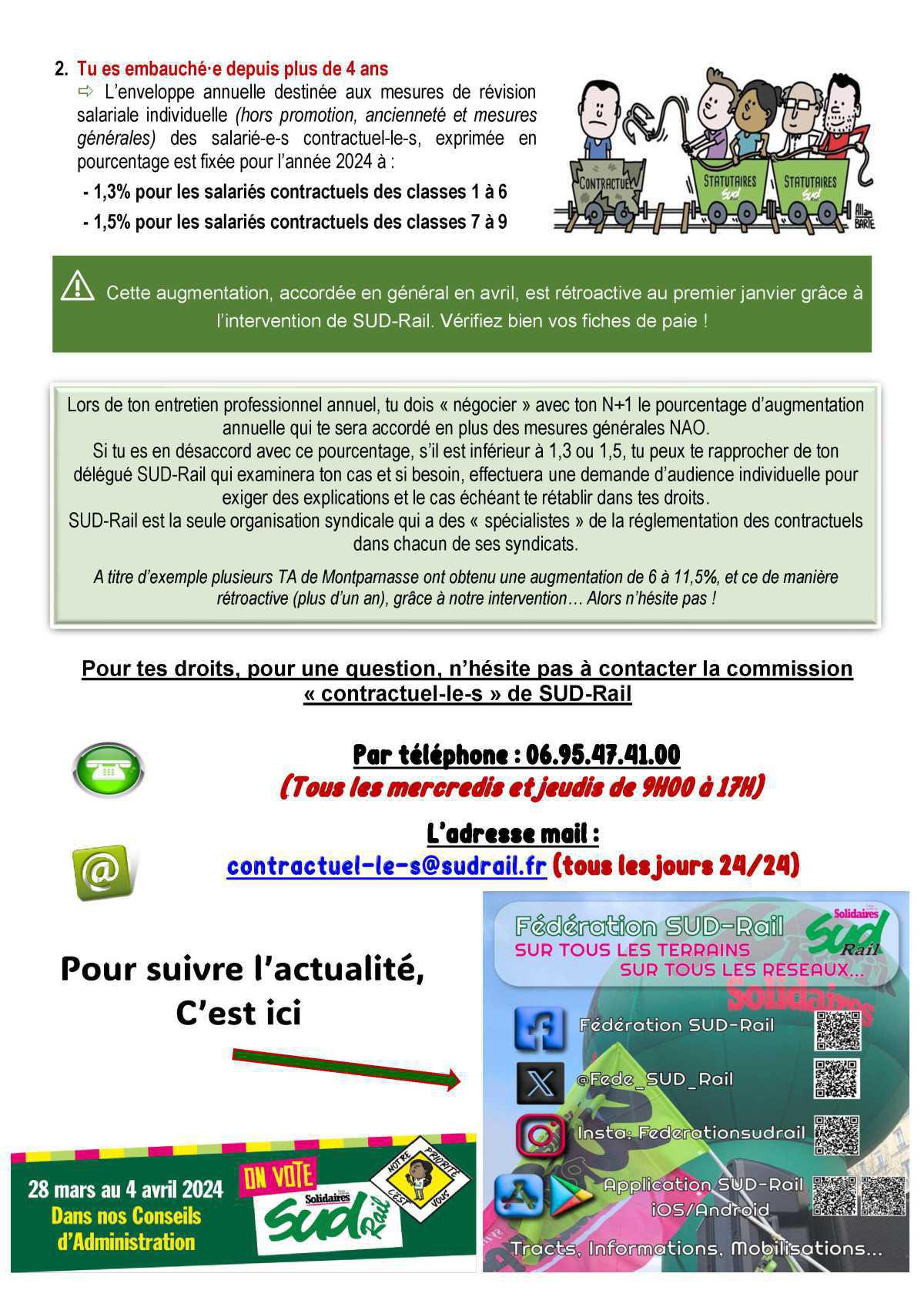 Cheminot-e-s Contractuel-le-s : Il est l’heure d’exiger votre dû !!! Cheminot-e-s Contractuel-le-s : Il est l’heure d’exiger votre dû !!!