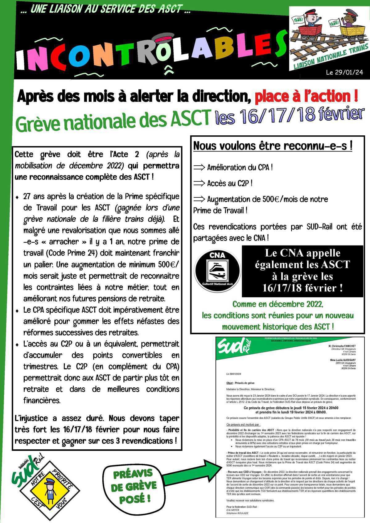 ASCT:après des mois à alerter la direction, place à l’action ! ASCT:après des mois à alerter la direction, place à l’action !