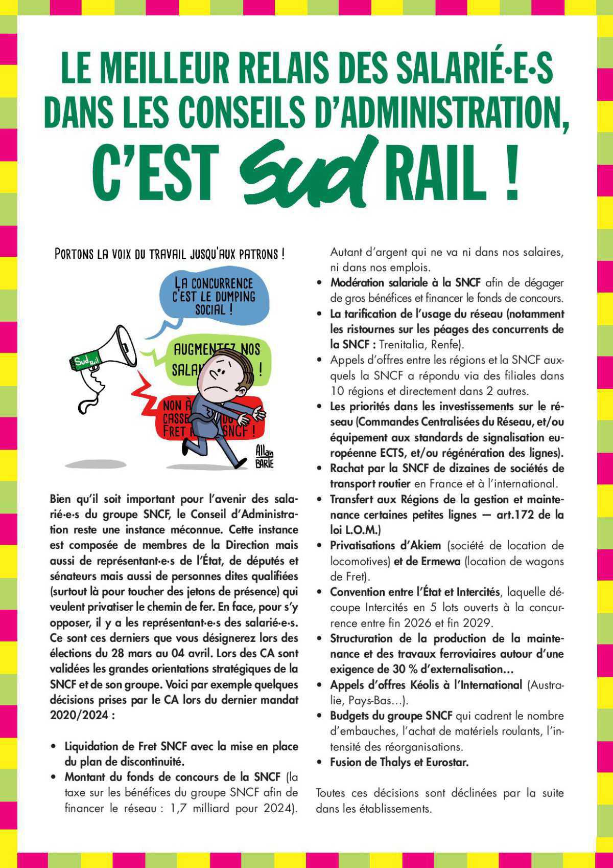 LE MEILLEUR RELAIS DES SALARIÉ·E·S DANS LES CONSEILS D’ADMINISTRATION, C’EST SUD-Rail LE MEILLEUR RELAIS DES SALARIÉ·E·S DANS LES CONSEILS D’ADMINISTRATION, C’EST SUD-Rail