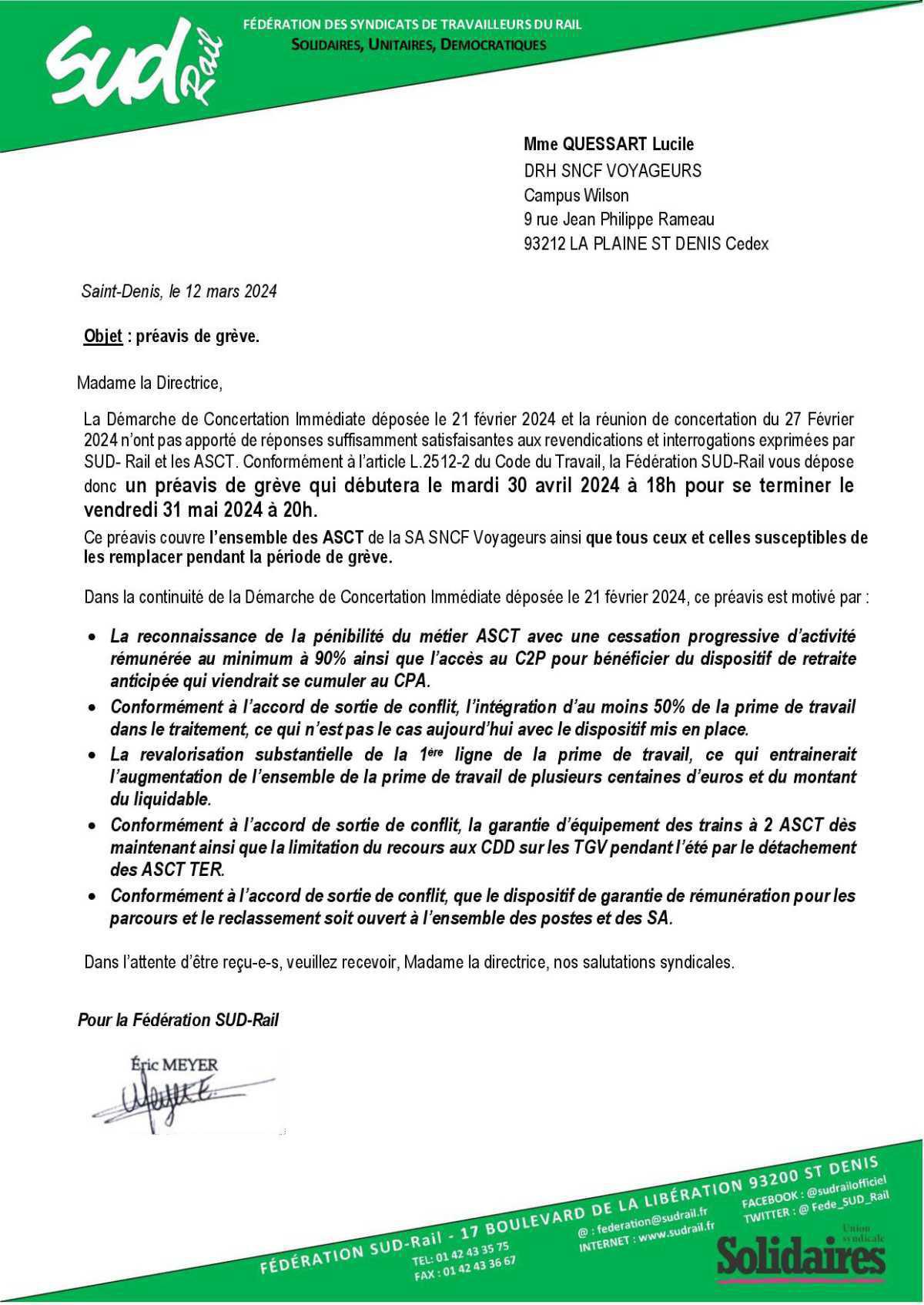 La Direction discrédite les ASCT en affirmant avoir tenue ses engagements ... La Direction discrédite les ASCT en affirmant avoir tenue ses engagements ...