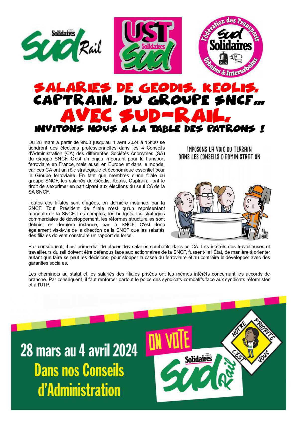 Salariés de Geodis, Keolis, Captrain et du Groupe SNCF...