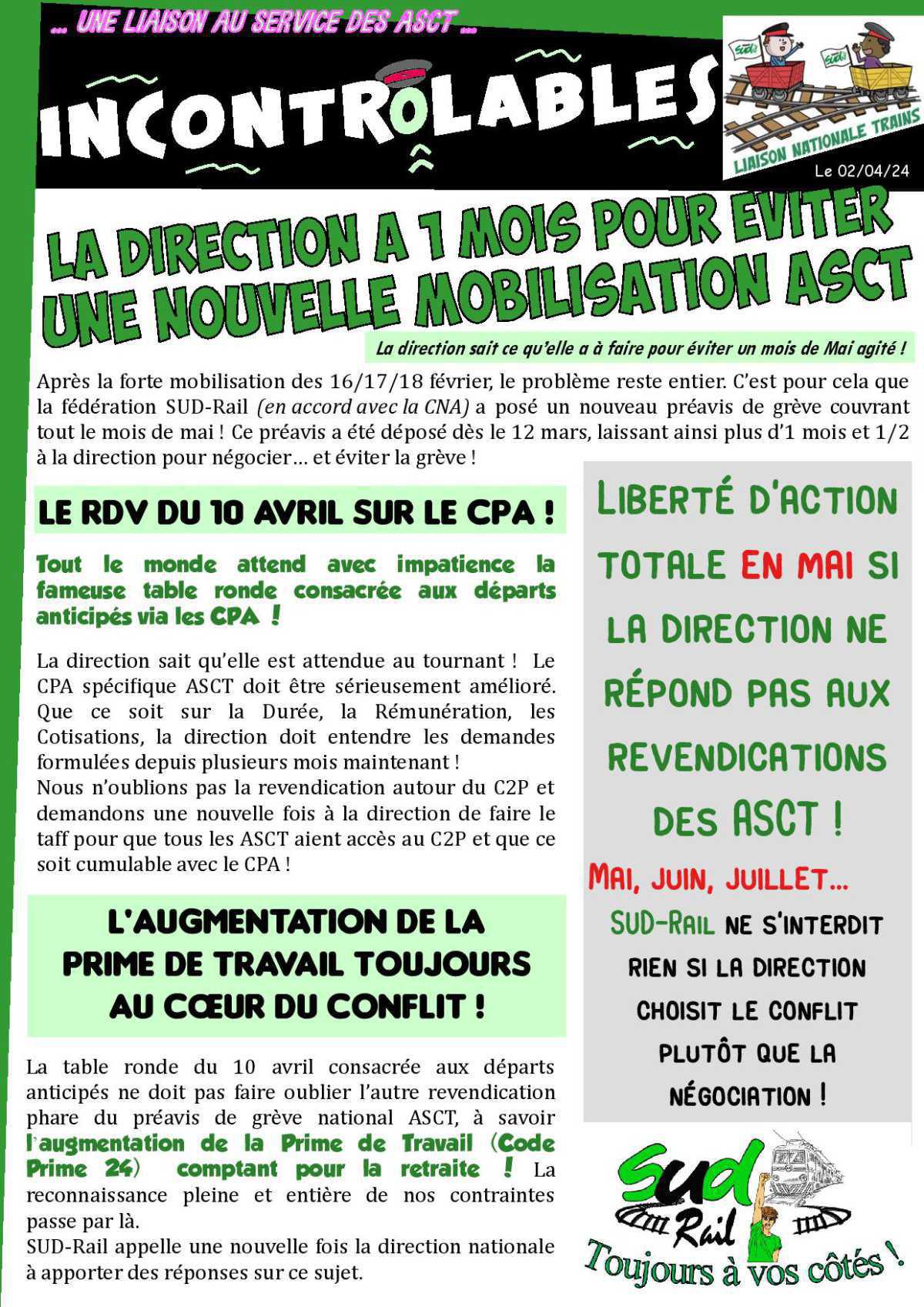 La direction a un mois pour éviter un nouveau conflit ASCT La direction a un mois pour éviter un nouveau conflit ASCT