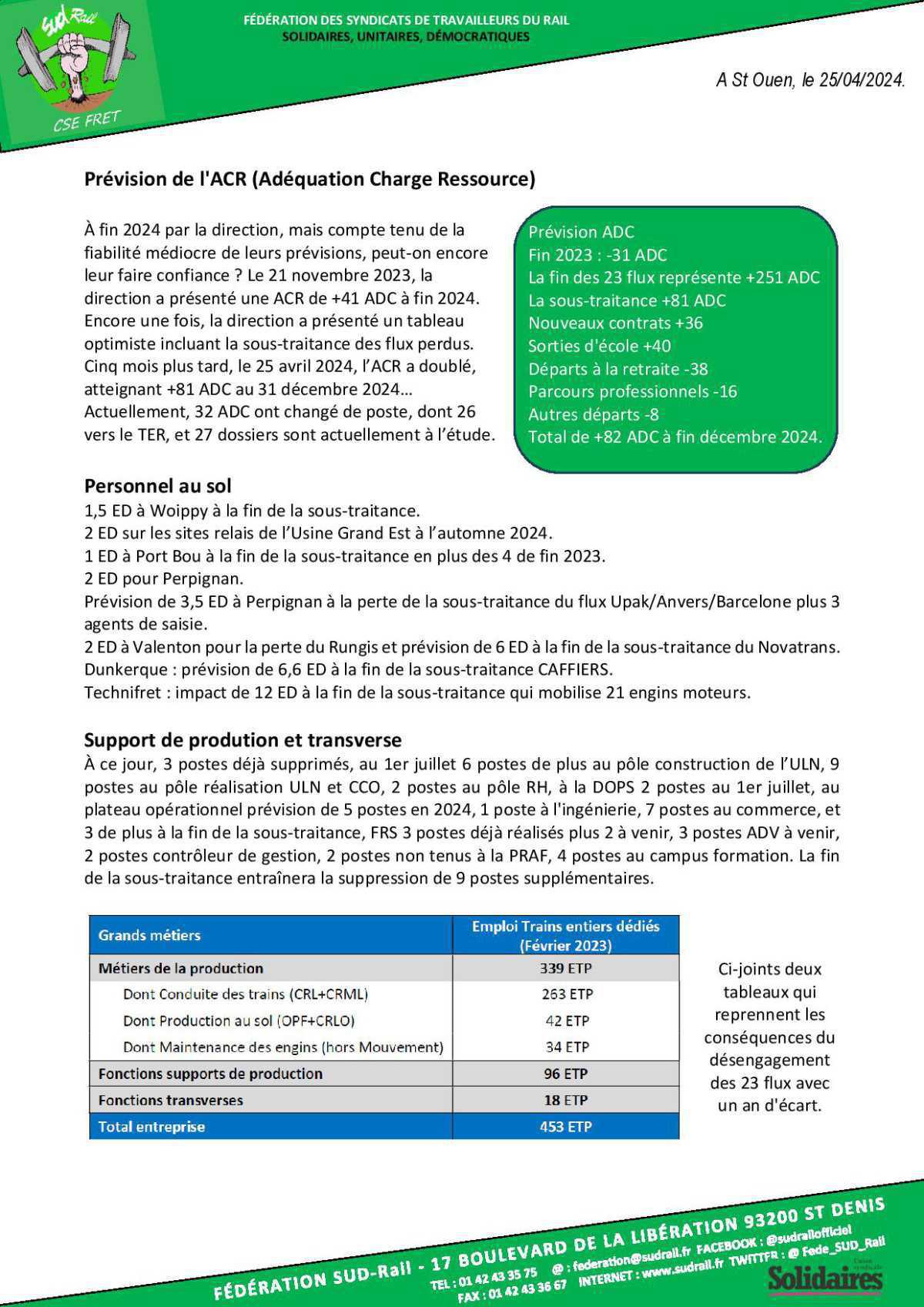 FRET SNCF:Discontinuité Où en sommes-nous ? FRET SNCF:Discontinuité Où en sommes-nous ?