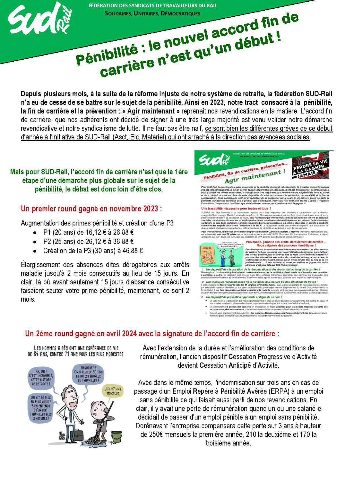 Pénibilité : le nouvel accord fin de carrière n'est qu'un début ! Pénibilité : le nouvel accord fin de carrière n'est qu'un début !