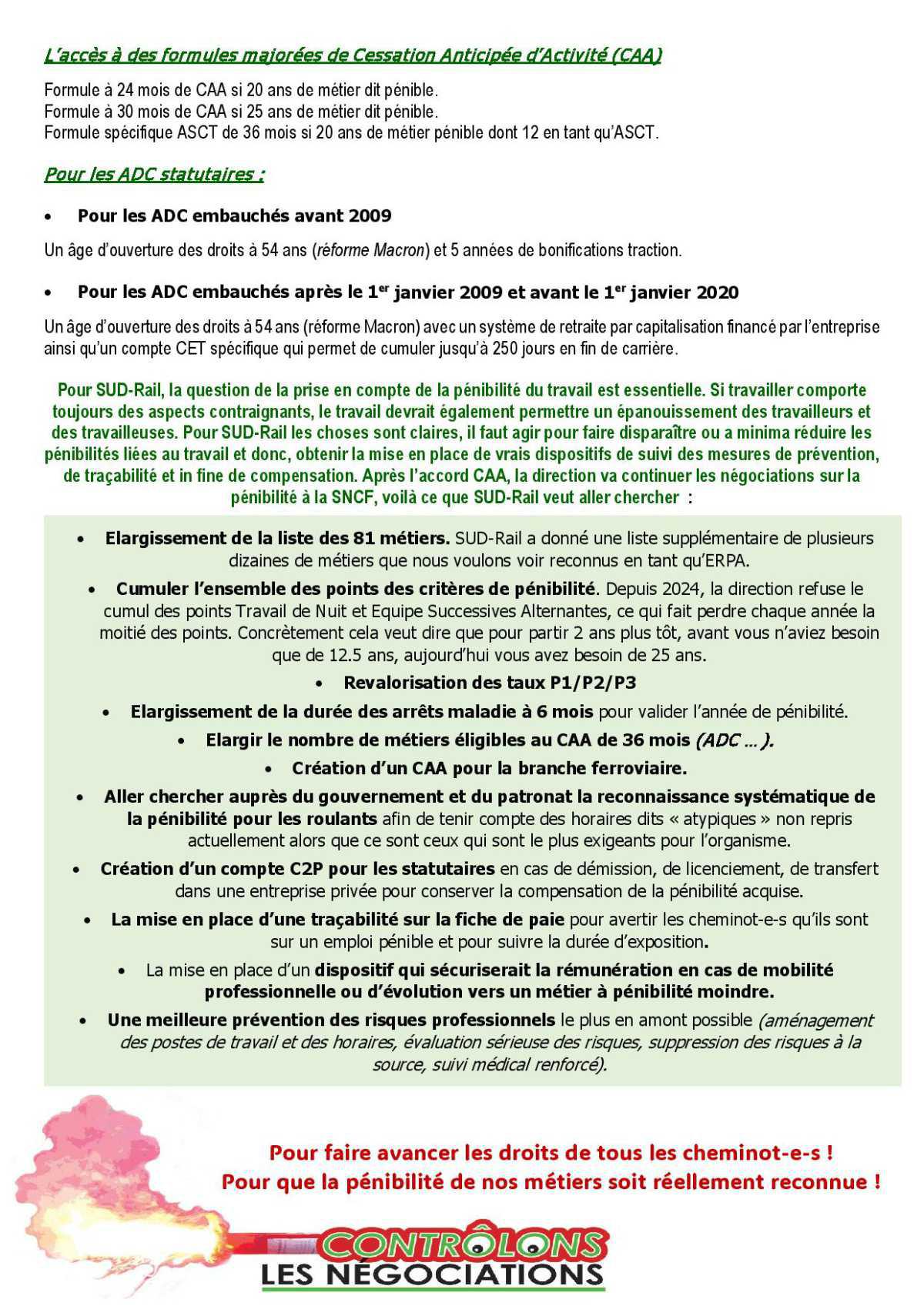 Pénibilité SNCF Un état des lieux et des avancées à gagner !