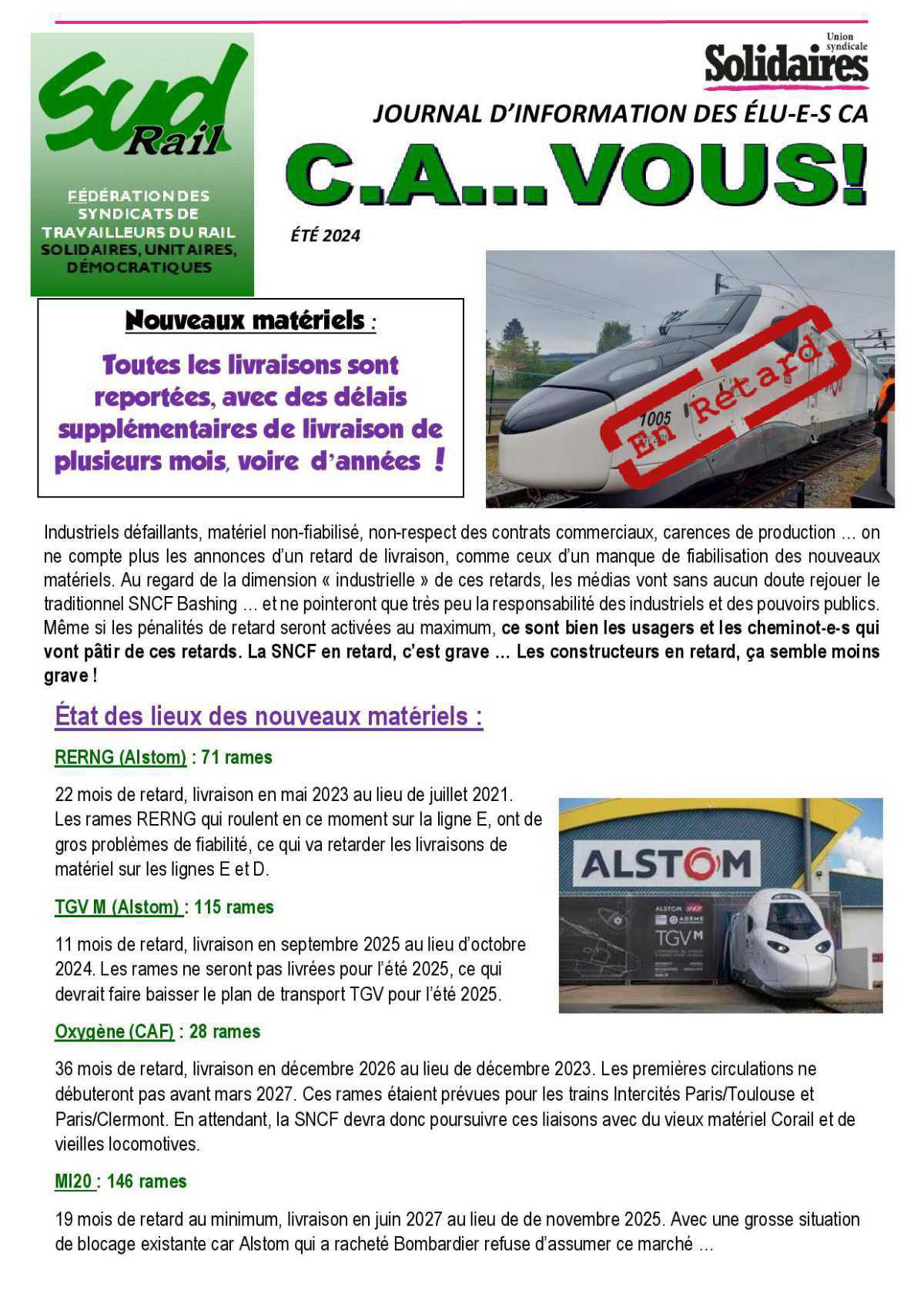 C.A...Vous "Le journal d’information de vos élu.es CA" C.A...Vous "Le journal d’information de vos élu.es CA"