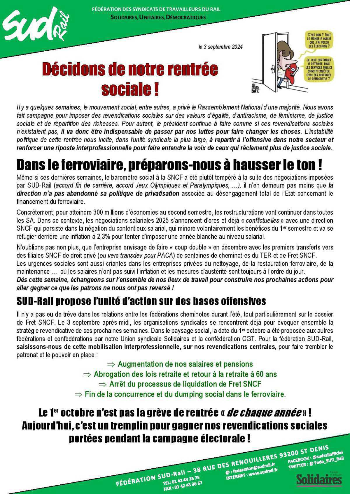 Décidons de notre rentrée sociale ! Décidons de notre rentrée sociale !