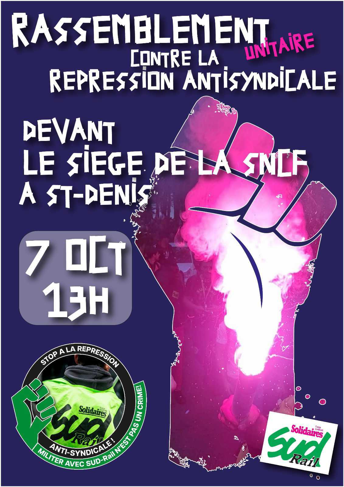 NON à la répression syndicale !