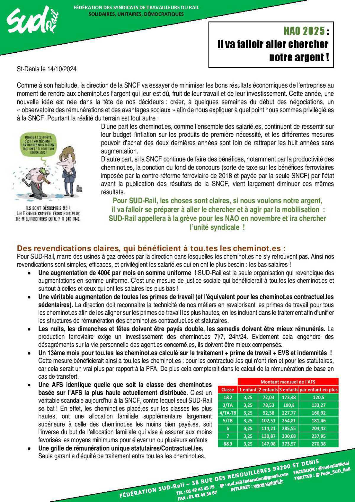 NAO 2025 : il va falloir aller chercher notre argent ! NAO 2025 : il va falloir aller chercher notre argent !