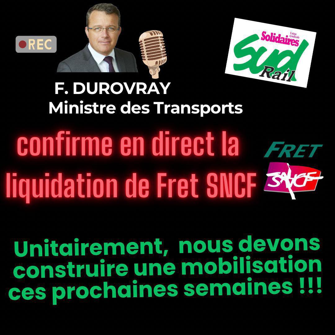 Le nouveau ministre des transports persiste à vouloir liquider FRET SNCF !