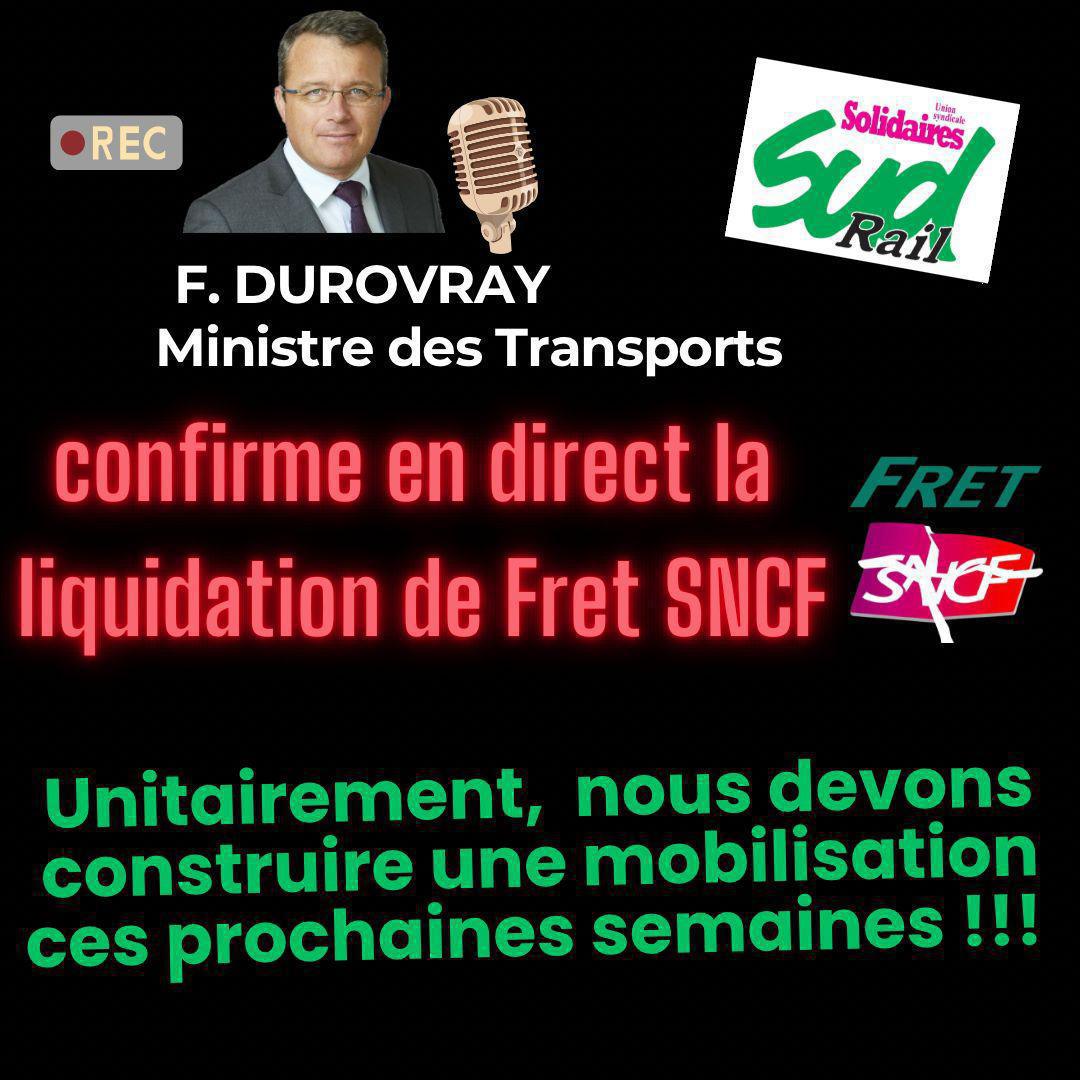 Le nouveau ministre des transports persiste à vouloir liquider FRET SNCF ! Le nouveau ministre des transports persiste à vouloir liquider FRET SNCF !
