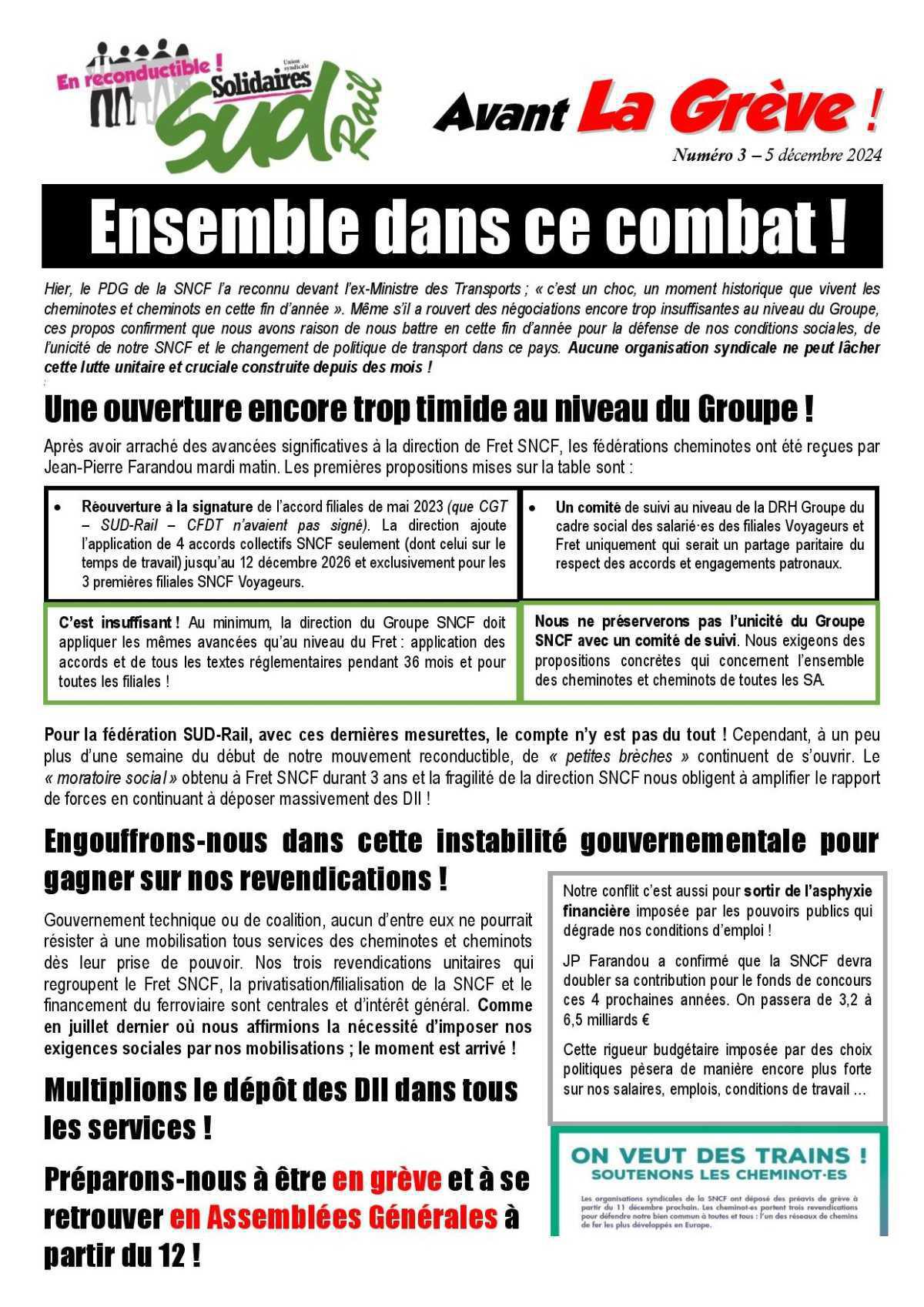 Ensemble dans ce combat ! Ensemble dans ce combat !
