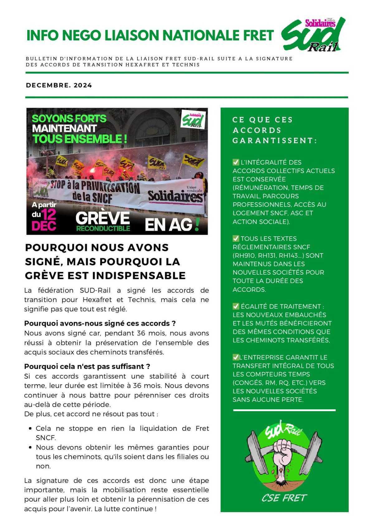 INFO NEGO LIAISON NATIONALE FRET INFO NEGO LIAISON NATIONALE FRET