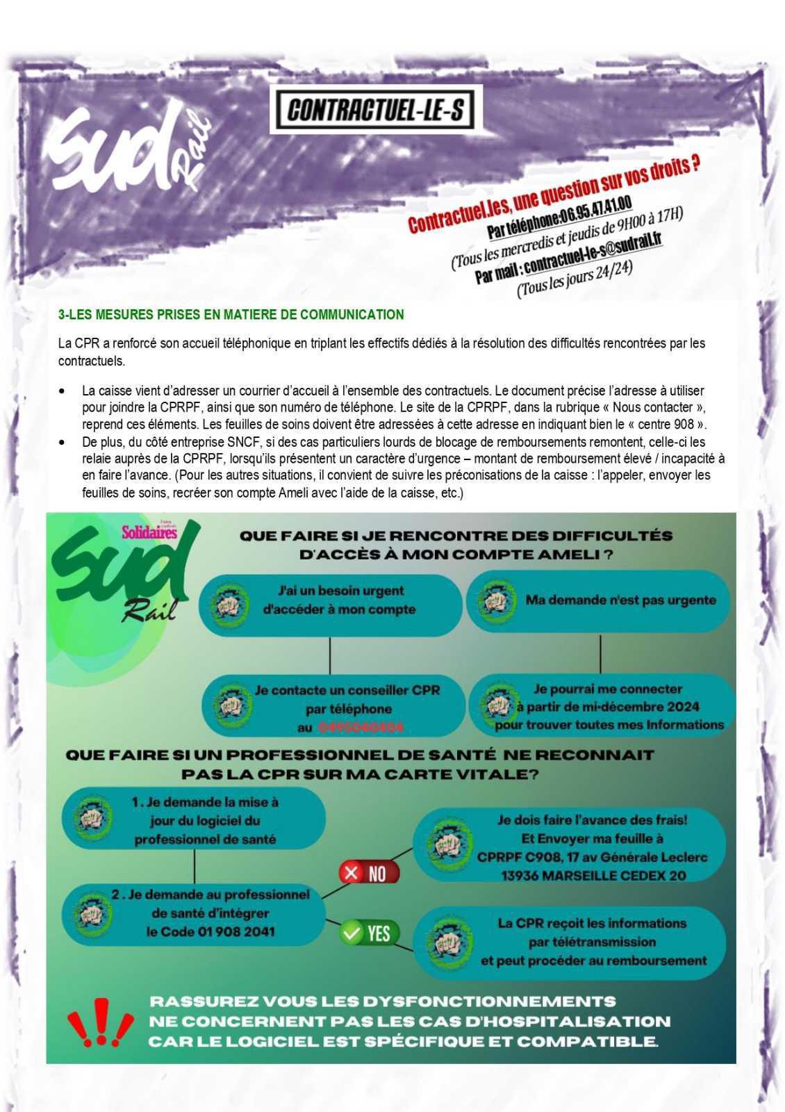 Migration des comptes CPAM vers la CPPRPF : Devant l’urgence de la situation SUD-Rail déclenche une alarme sociale Migration des comptes CPAM vers la CPPRPF : Devant l’urgence de la situation SUD-Rail déclenche une alarme sociale