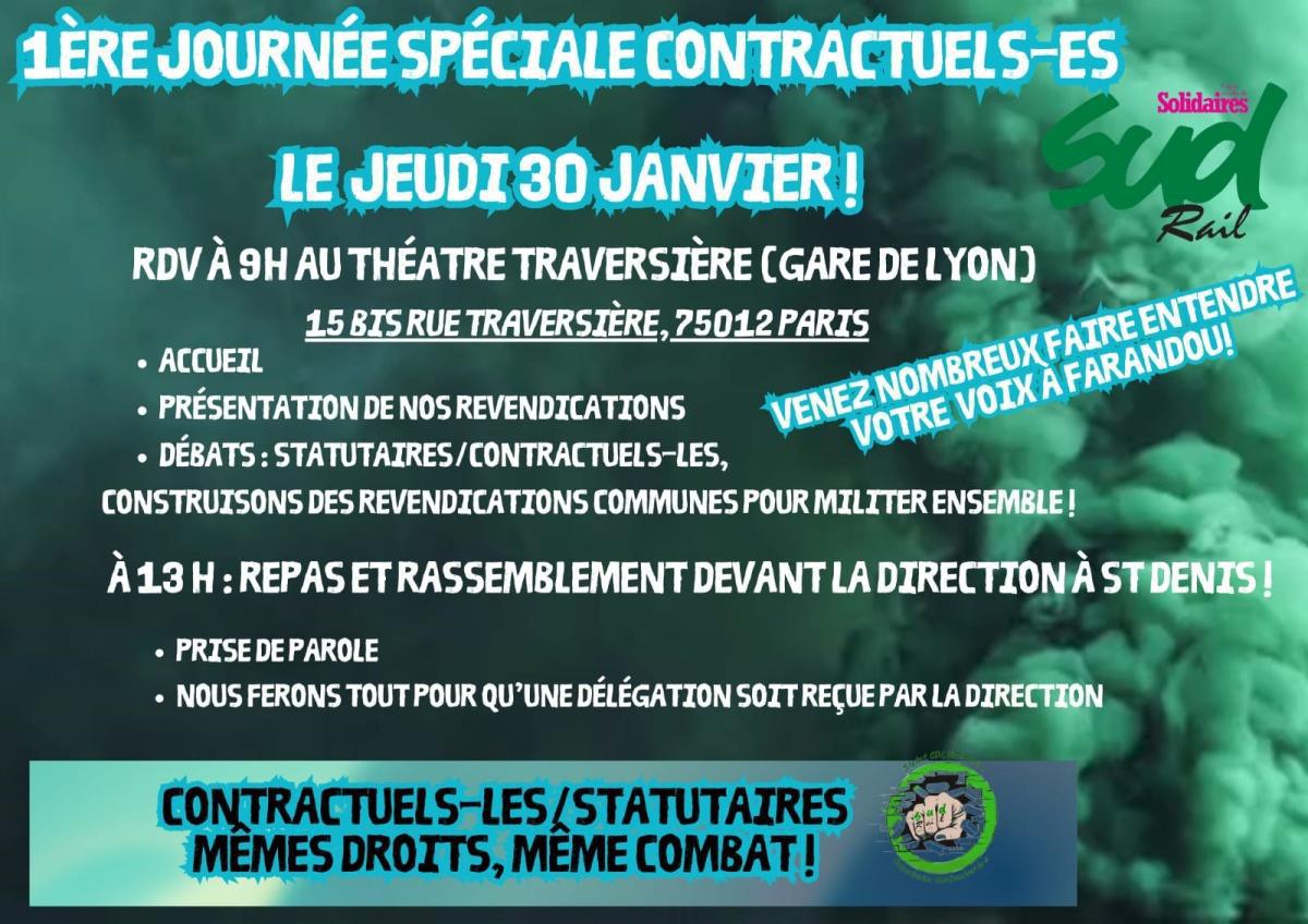 30 Janvier Statutaires/Contractuel.les revendiquons et militons ensemble ! 30 Janvier Statutaires/Contractuel.les revendiquons et militons ensemble !
