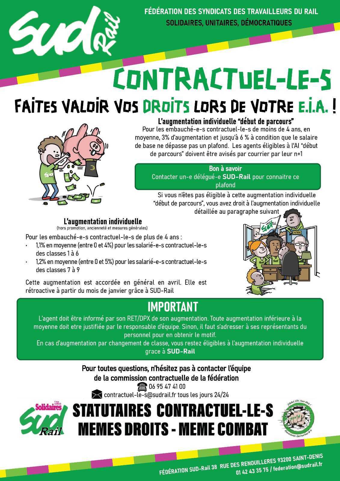 CONTRACTUEL-LE-S FAITES VALOIR VOS DROITS LORS DE VOTRE E.I.A. !