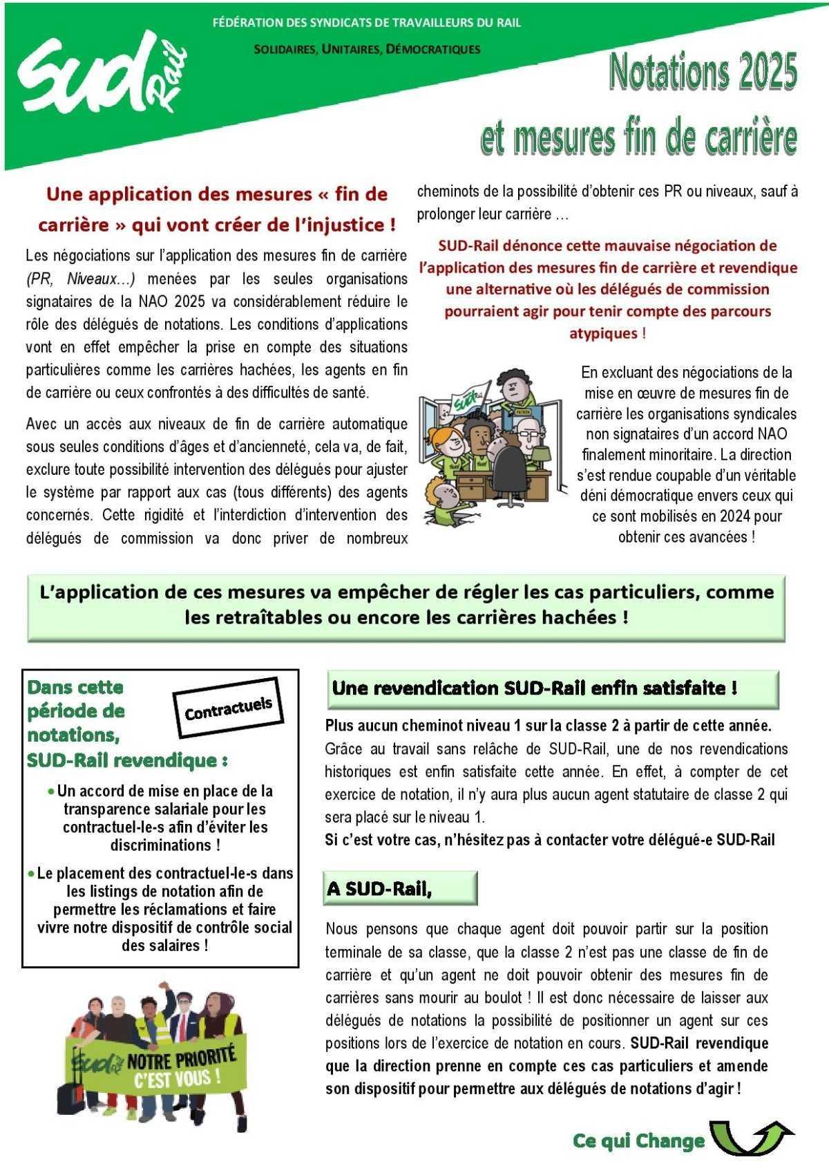 Notations 2025 et mesures fin de carrière Notations 2025 et mesures fin de carrière
