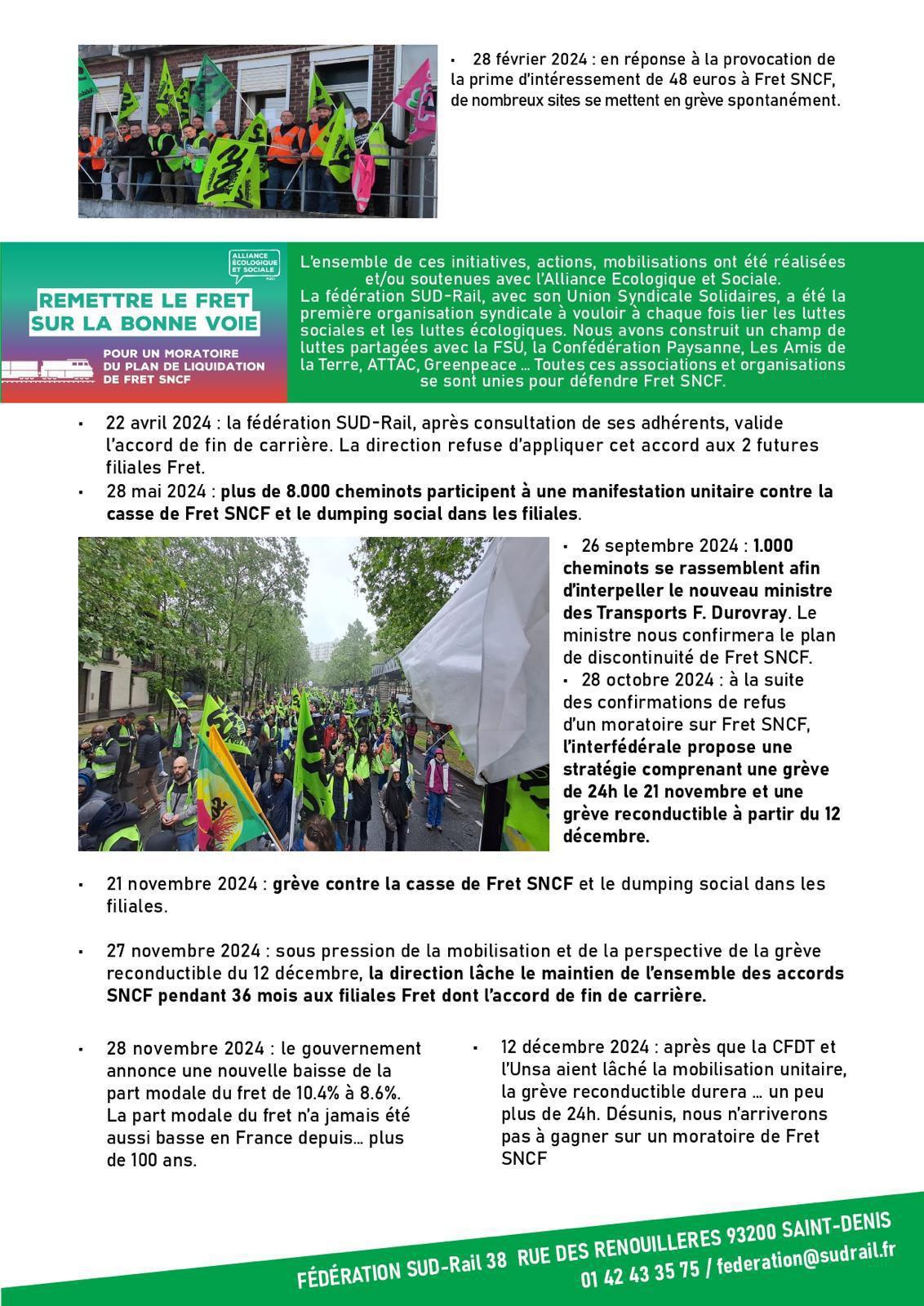 Fret SNCF : SUD-Rail à la pointe de la mobilisation Fret SNCF : SUD-Rail à la pointe de la mobilisation