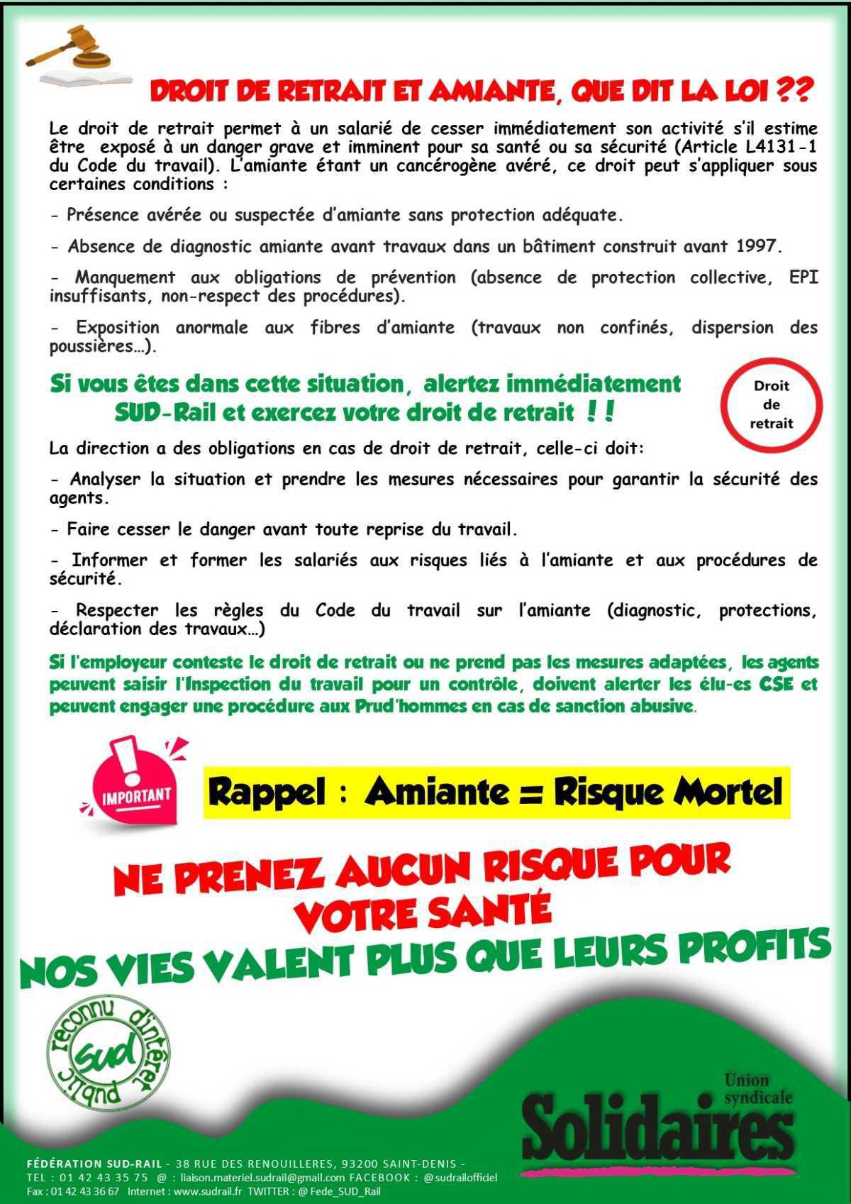 Amiante :danger invisible, risque mortel! Amiante :danger invisible, risque mortel!