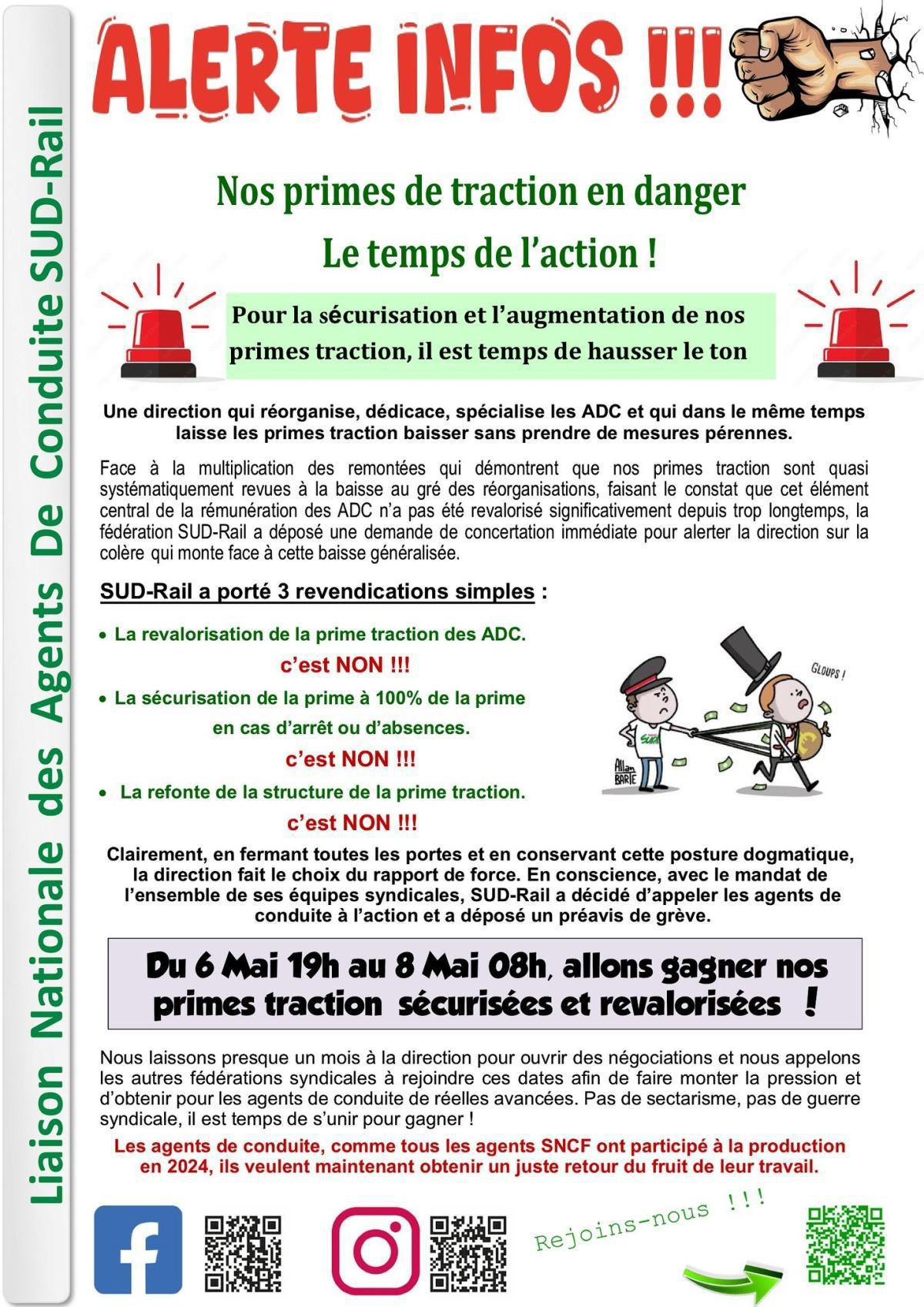 Nos primes de traction en danger Le temps de l’action ! Nos primes de traction en danger Le temps de l’action !