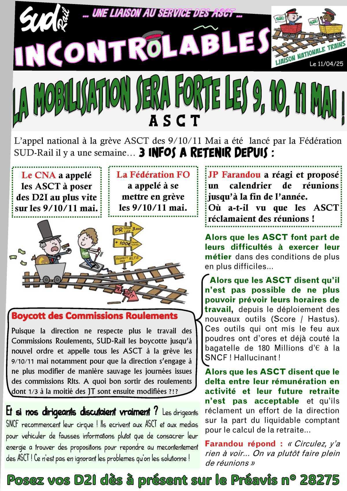 ASCT, la mobilisation sera forte les 09,10,11 mai ! ASCT, la mobilisation sera forte les 09,10,11 mai !