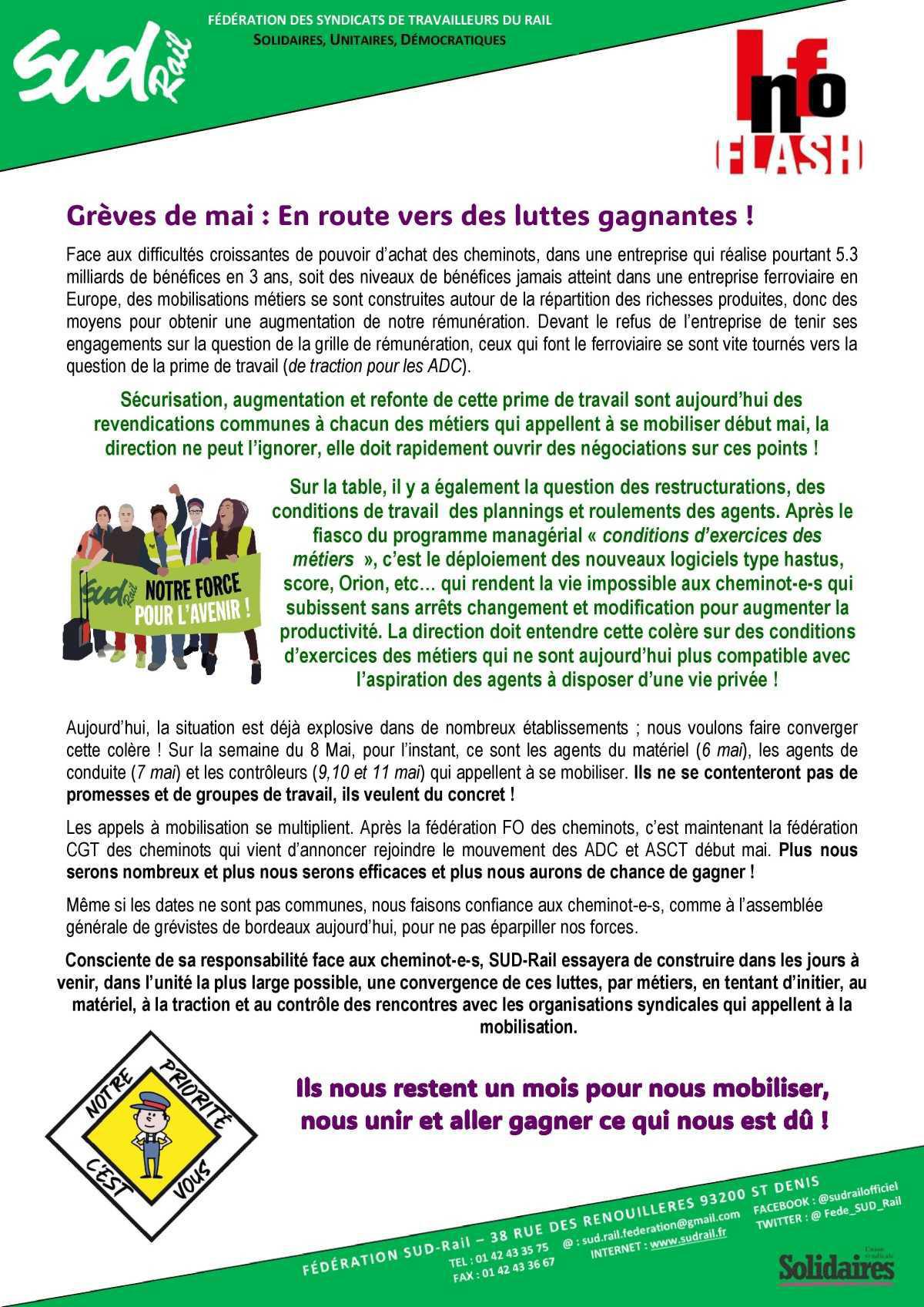 Grèves de mai : En route vers des luttes gagnantes ! Grèves de mai : En route vers des luttes gagnantes !