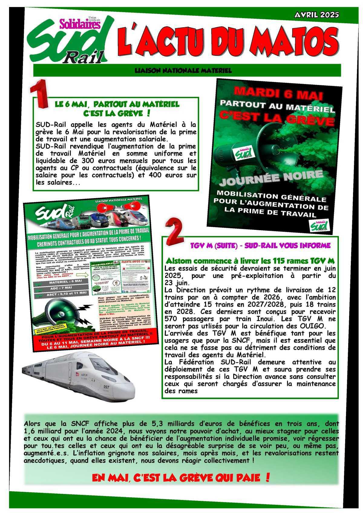 L'actu du matos, mois d'avril L'actu du matos, mois d'avril