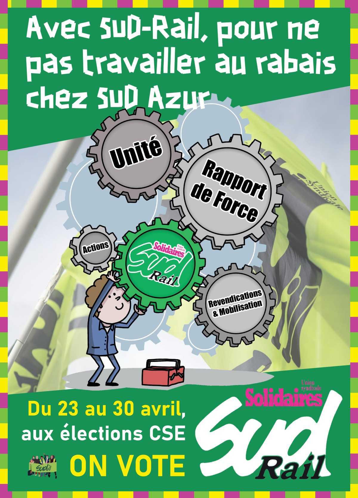 DU 23 AU 30 AVRIL AURONT LIEU LES ÉLECTIONS CSE DE LA FILIALE SUD AZUR DU 23 AU 30 AVRIL AURONT LIEU LES ÉLECTIONS CSE DE LA FILIALE SUD AZUR