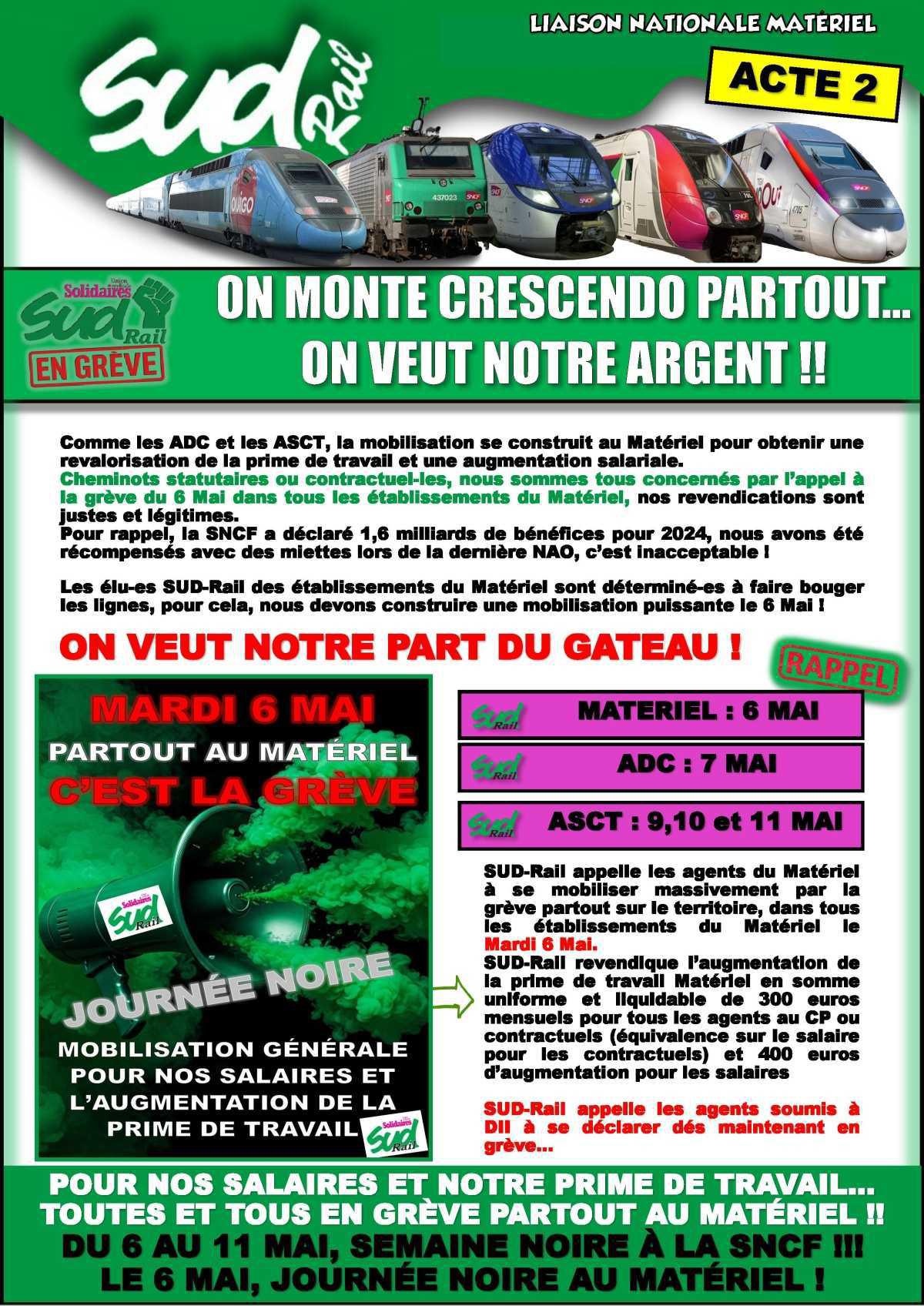 On monte crescendo partout, on veut notre argent !