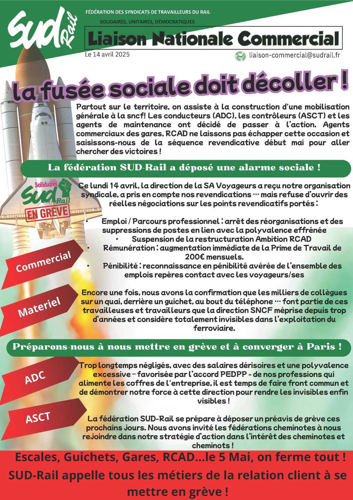 la fusée sociale doit décoller ! la fusée sociale doit décoller !